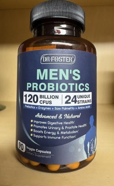 Probiotics for Men Digestive Health, 120 Billion CFUs Mens Probiotic with Digestive Enzymes & Prebiotics & Saw Palmetto & Cranberry for Gut, Prostate & Urinary Tract Health, Shelf Stable, 90 Capsules customer photo 1