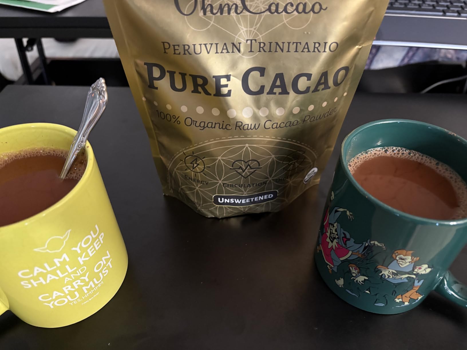 Pure Raw Organic Cacao Powder | Premium Ceremonial Grade Cacao | Natural Source of Flavanols, Magnesium, Iron & Theobromine | Sugar-Free Hot Cocoa Chocolate Drink & Baking Mix | Unsweetened - (33 Servings) customer photo 1