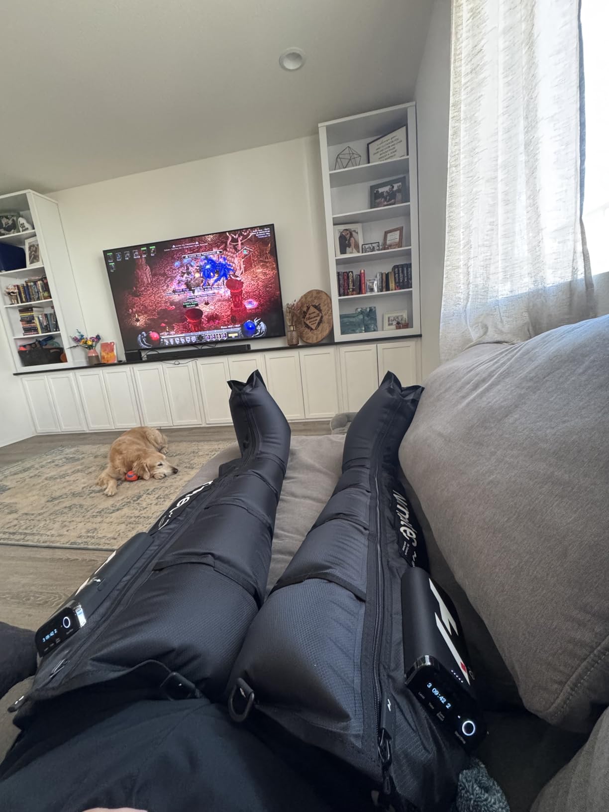 Hyperice Normatec Elite Legs Size Standard - Dynamic Air Compression Massage - Helps Increase Circulation in Legs, Reduces Muscle Pain and Aches and Improves Recovery Time customer photo 2
