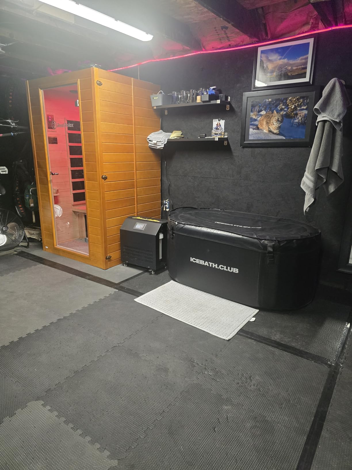 Real Relax 1 Person Infrared Sauna, Indoor Near Zero EMF Canadian Hemlock Wood Sauna with 1400W, 9 Chromo Therapy Lights, Oxygen Ionizer, Bluetooth, LCD Control Panel for Home Spa Days customer photo 1