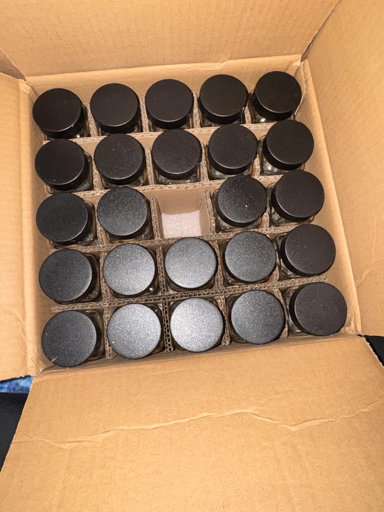 24 Glass Spice Jars with Labels, Spice Jar Set, 4oz Spice Containers, Seasoning Containers with Black Airtight Lids and Shaker Lids customer photo 2