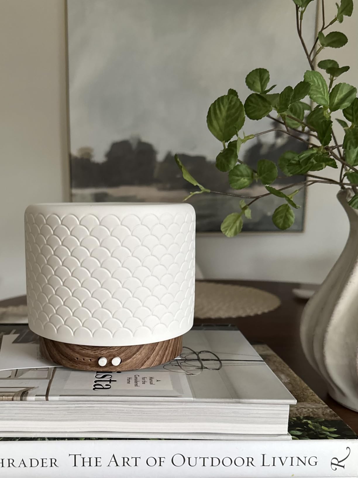 Essential Oil Diffuser - 280ml Ceramic Diffuser for Large Room & Commercial Use, 2.4MHz Aromatherapy Diffuser with Cool Mist Humidifier & Night Light, Ideal for Bedroom, Office, Yoga, Spa, Gifts customer photo 1