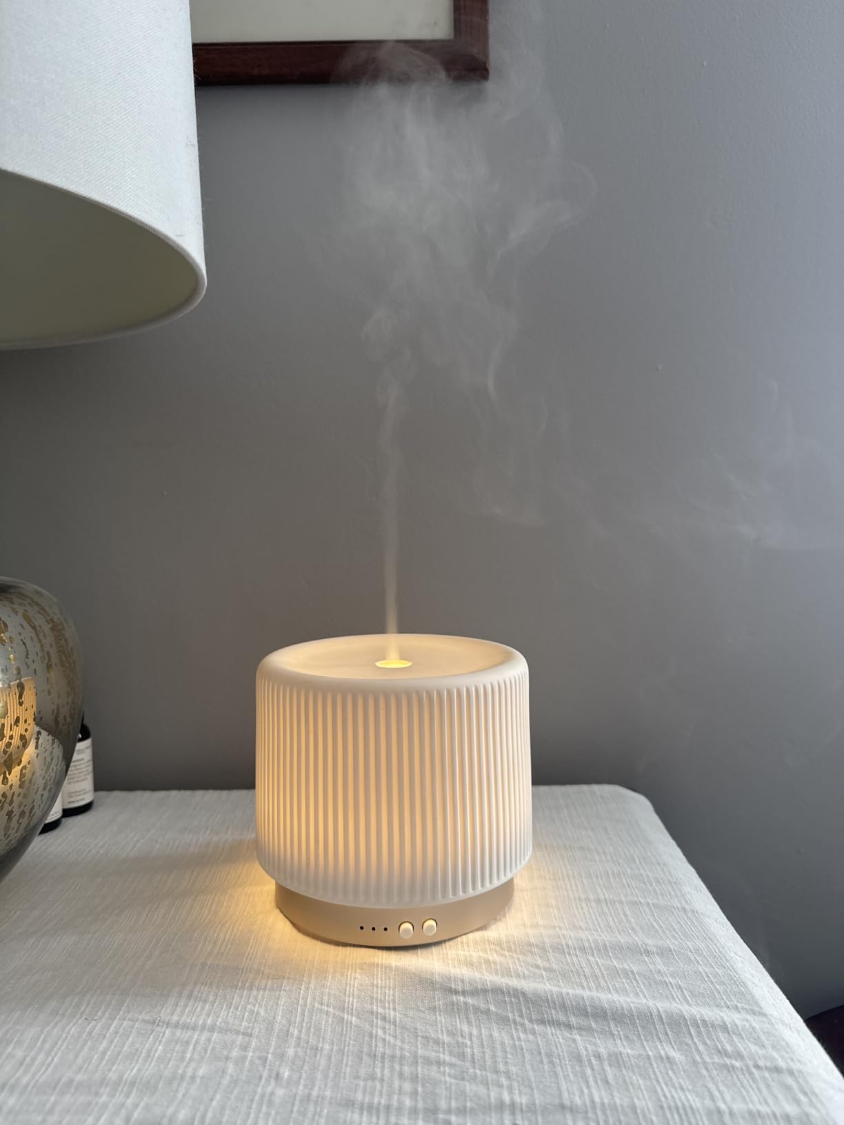 Essential Oil Diffuser - 280ml Ceramic Diffuser for Large Room & Commercial Use, 2.4MHz Aromatherapy Diffuser with Cool Mist Humidifier & Night Light, Ideal for Bedroom, Office, Yoga, Spa, Gifts customer photo 2