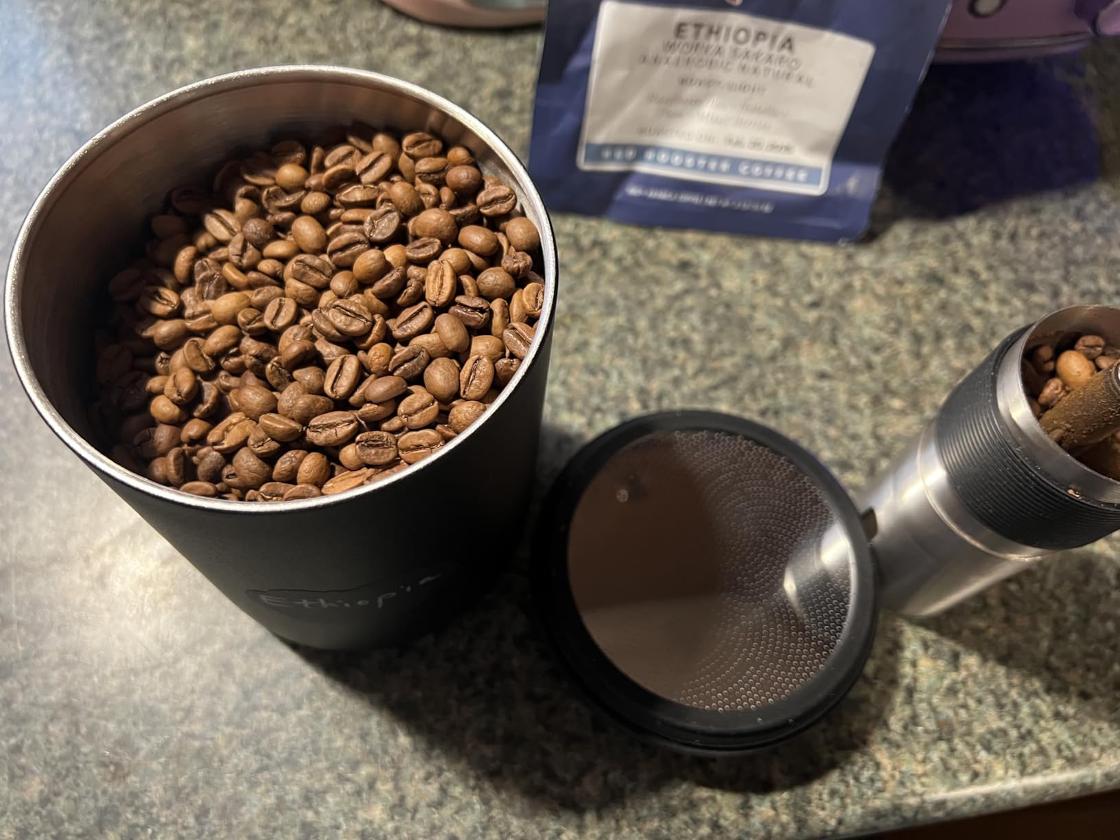 Fellow Atmos Electric Vacuum Canister & Storage Container - Airtight Coffee & Food Storage Containers - (Matte Black, 1.2 Liter) customer photo 1
