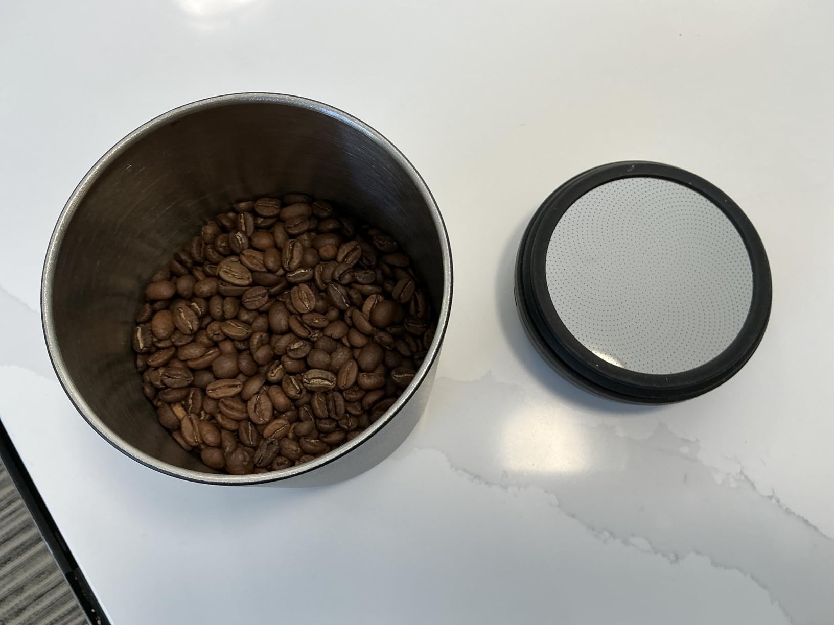Fellow Atmos Electric Vacuum Canister & Storage Container - Airtight Coffee & Food Storage Containers - (Matte Black, 1.2 Liter) customer photo 2