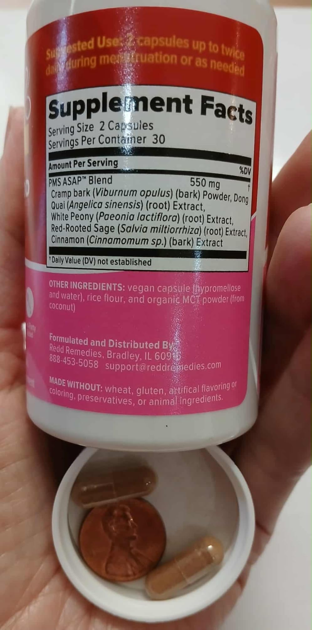 Redd Remedies, PMS ASAP, Includes Cramp Bark & Dong Quai, 60 Vegan Capsules customer photo 2