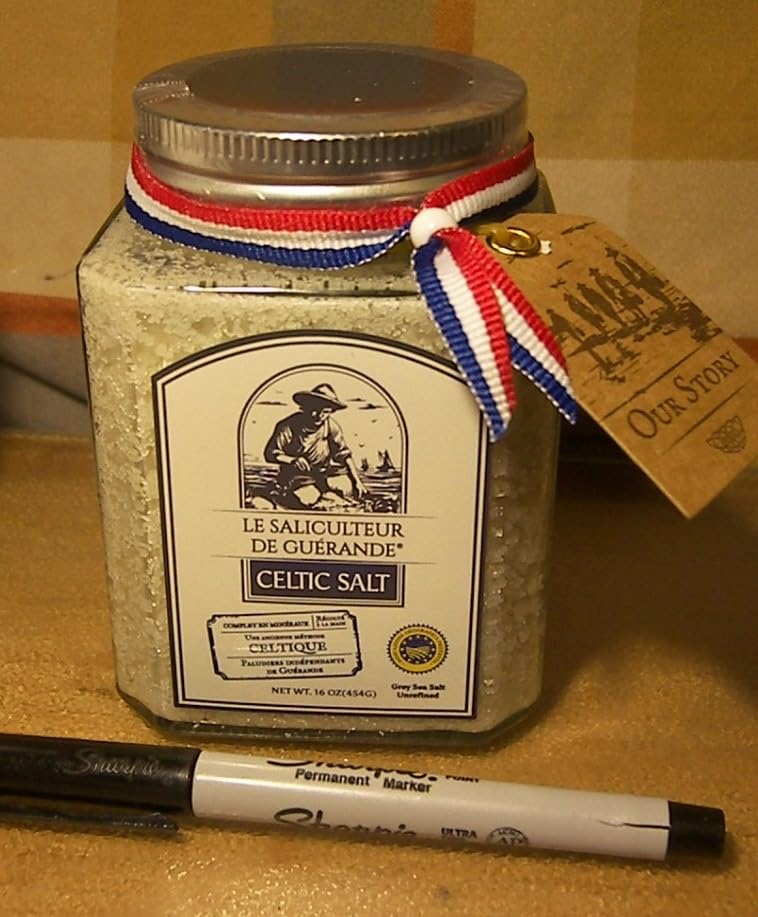 Le Saliculteur French Grey Sea Salt, Traditional Celtic Method, 16oz Unrefined Coarse Mineral Salt, PGI-Certified, Glass Jar customer photo 1