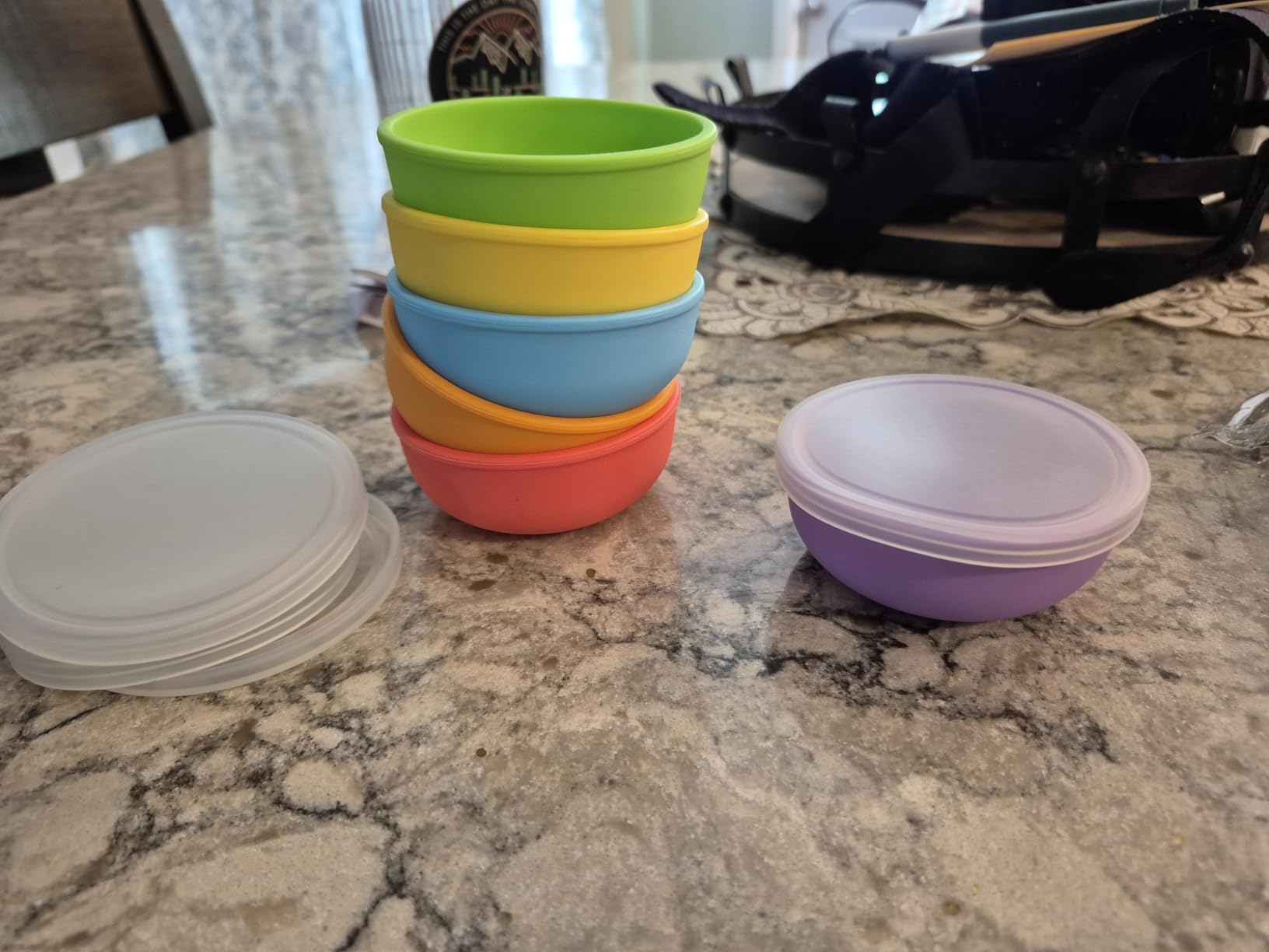 KOLUTI Nonstick Silicone 2oz Pinch Bowls Set of 6, Mini Colorful Condiment Sauce Dip Prep Bowl with Lid, Snack Serving Food Storage Mixing Containers for Side Dish, Microwave & Freezer Safe customer photo 1
