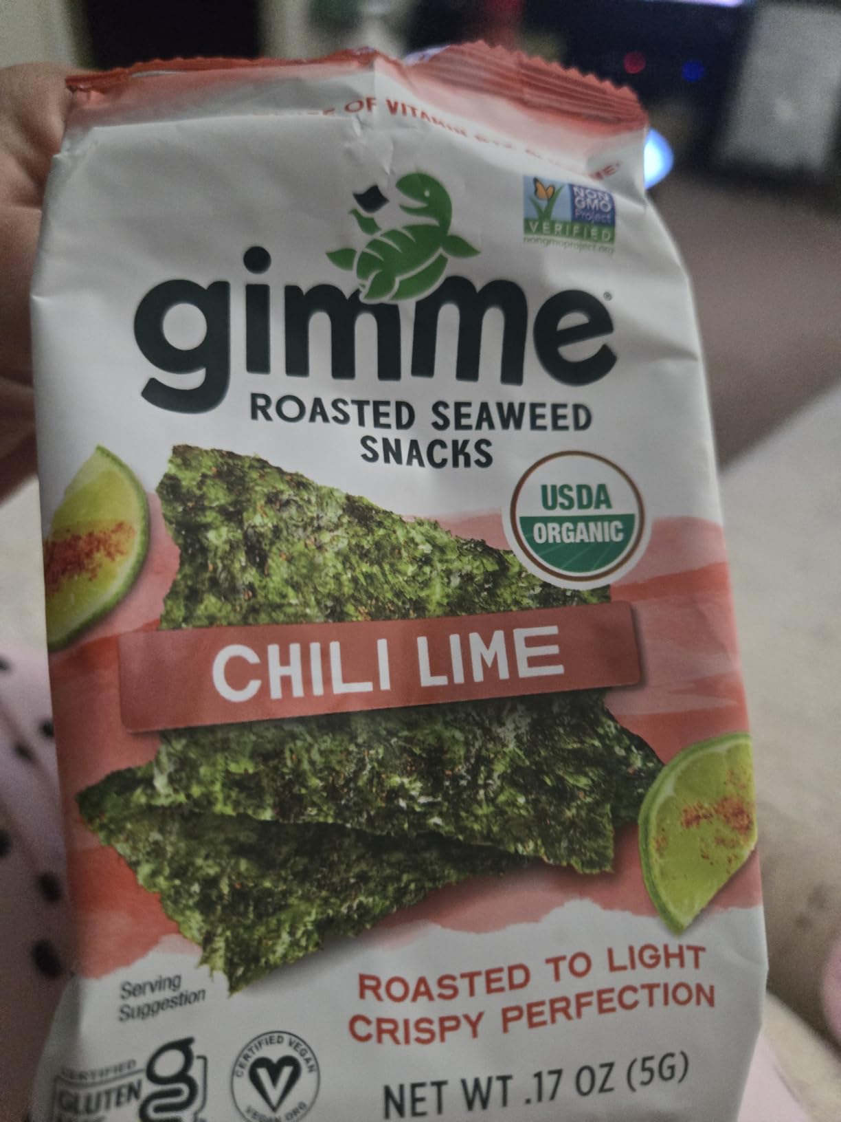Gimme Seaweed Organic Premium Roasted Seaweed Snacks, New 6 Flavor Variety Pack, 12 Count (2 Each) Keto, Vegan, Gluten-Free, Source of Omega3s and Iodine, Healthy On-The-Go Snack for Kids and Adults customer photo 1