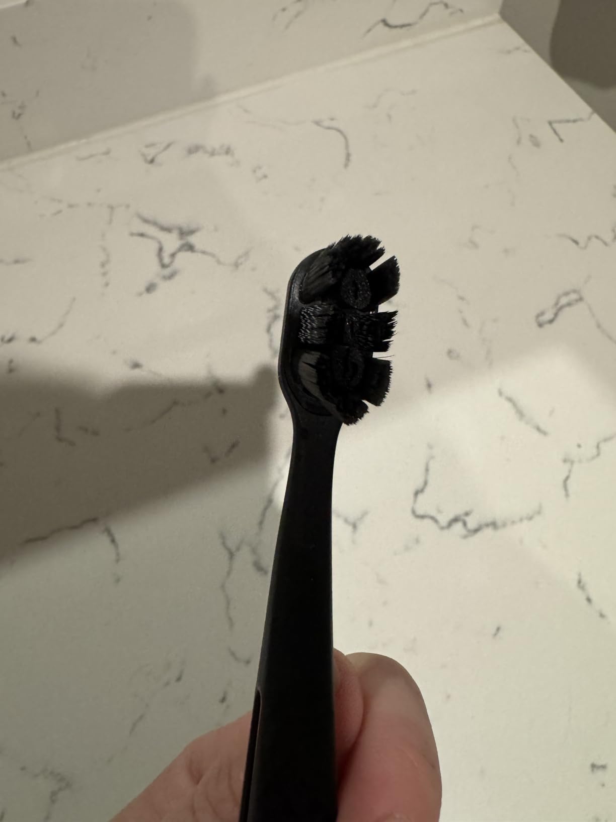 Colgate Total Active Prevention Soft Bristle Whitening Toothbrushes, Soft Toothbrush with Charcoal Infused Bristles, Helps Whiten and Reaches Deeper Along the Gumline and Between Teeth, Black, 2 Pack customer photo 1