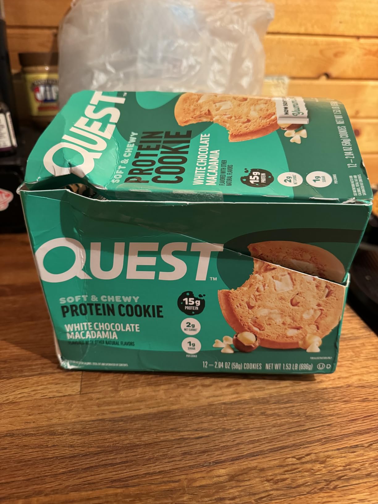 Quest Nutrition White Chocolate Macadamia Protein Cookie, 15g Protein, 1g Sugar, 2g Net Carbs, Keto Friendly, High Protein, Low Carb, 12 Count customer photo 1