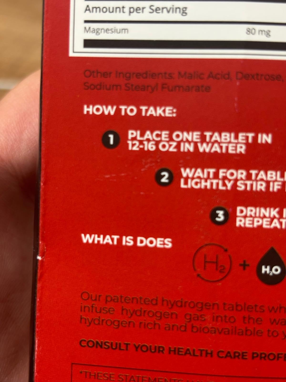 Hydrogen Water Tablets 60CT American Made & Company for Drinking Water 12 PPM Nanobubbles- Travel Friendly customer photo 1