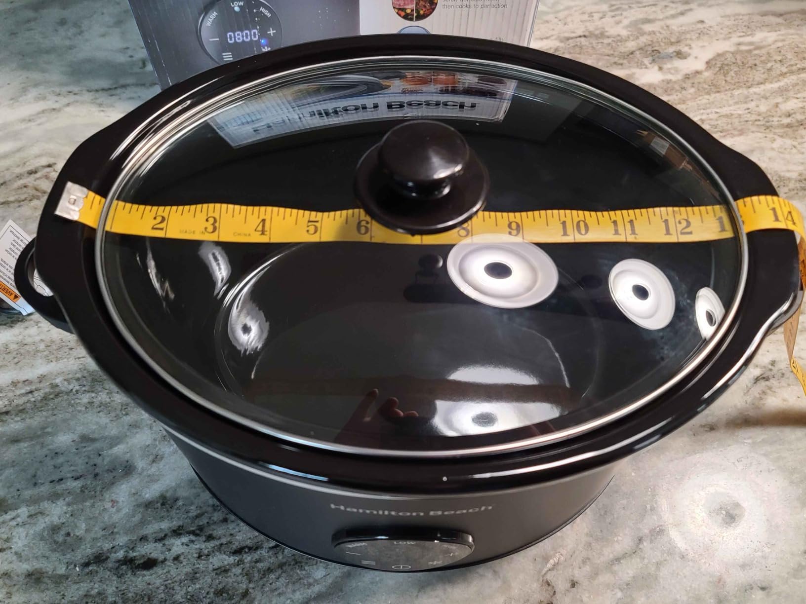 Hamilton Beach 6 Quart Set & Forget Programmable Slow Cooker with Defrost Function, Flexible Programming, Adjustable Countdown Timer, Large Dishwasher Safe Stoneware Crock and Glass Lid, Black (33765) customer photo 2