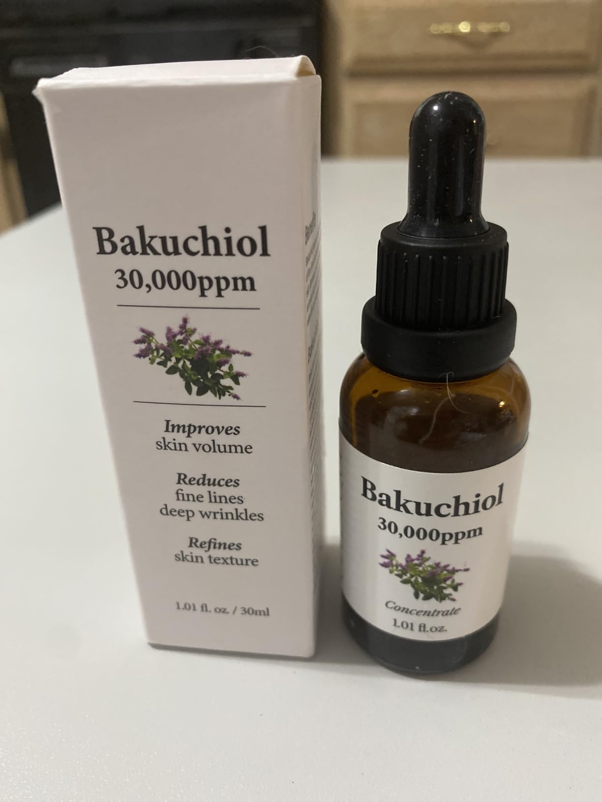 Korean Bakuchiol Concentrate DIY Mix-in Serum 30,000 ppm - High Potency Retinol Alternative | Wrinkle Reduction Skin Firming & Smoothing - Anti-Aging Sensitive Skin Vegan & Cruelty-Free Non-GMO 1 oz customer photo 1