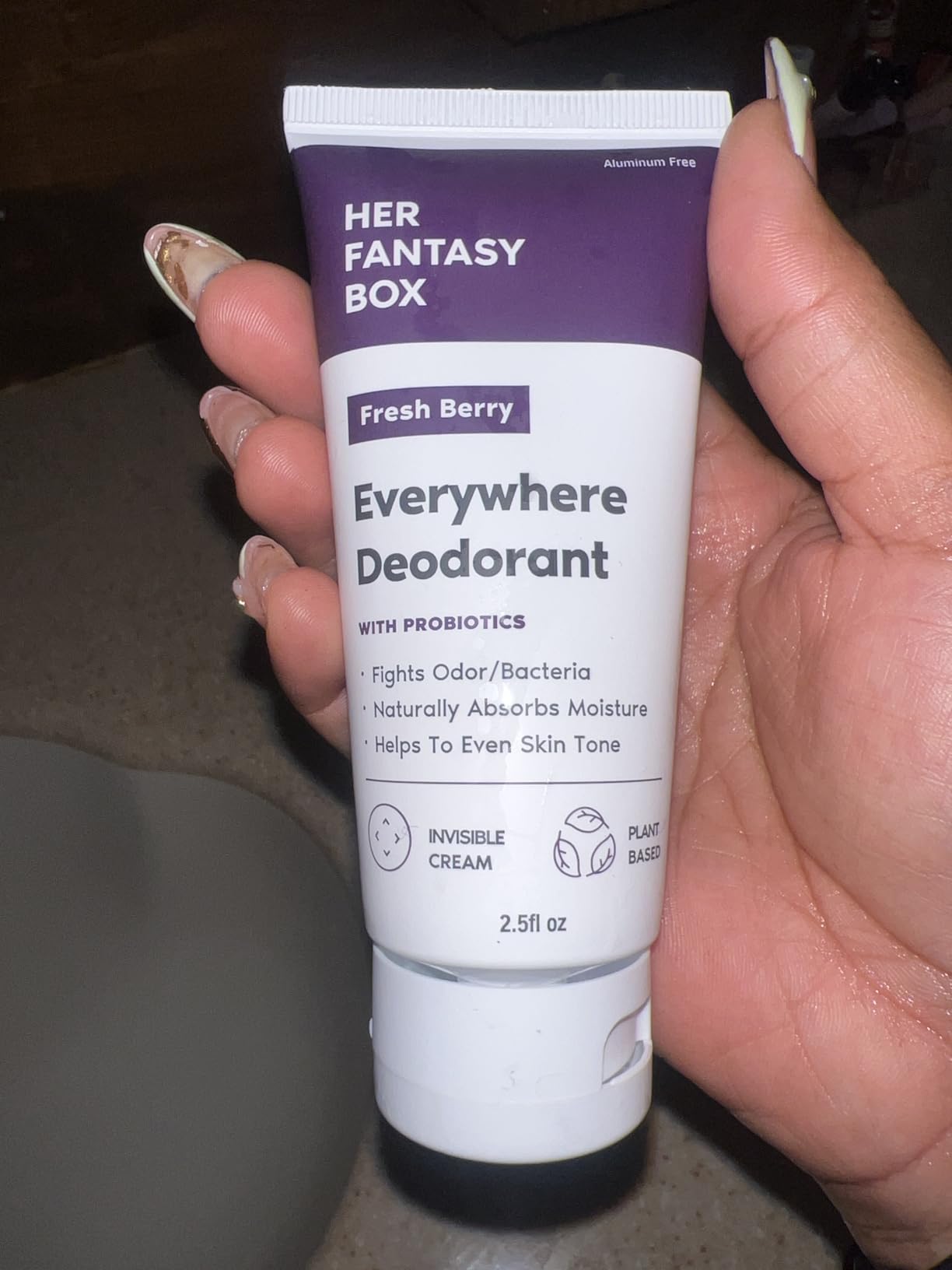 Her Fantasy Box | Everywhere Deodorant | with Probiotics - Mint Scent | Aluminum-Free, Naturally Absorbs Moisture | Fights Odor & Bacteria | Skin-Improving Formula customer photo 2