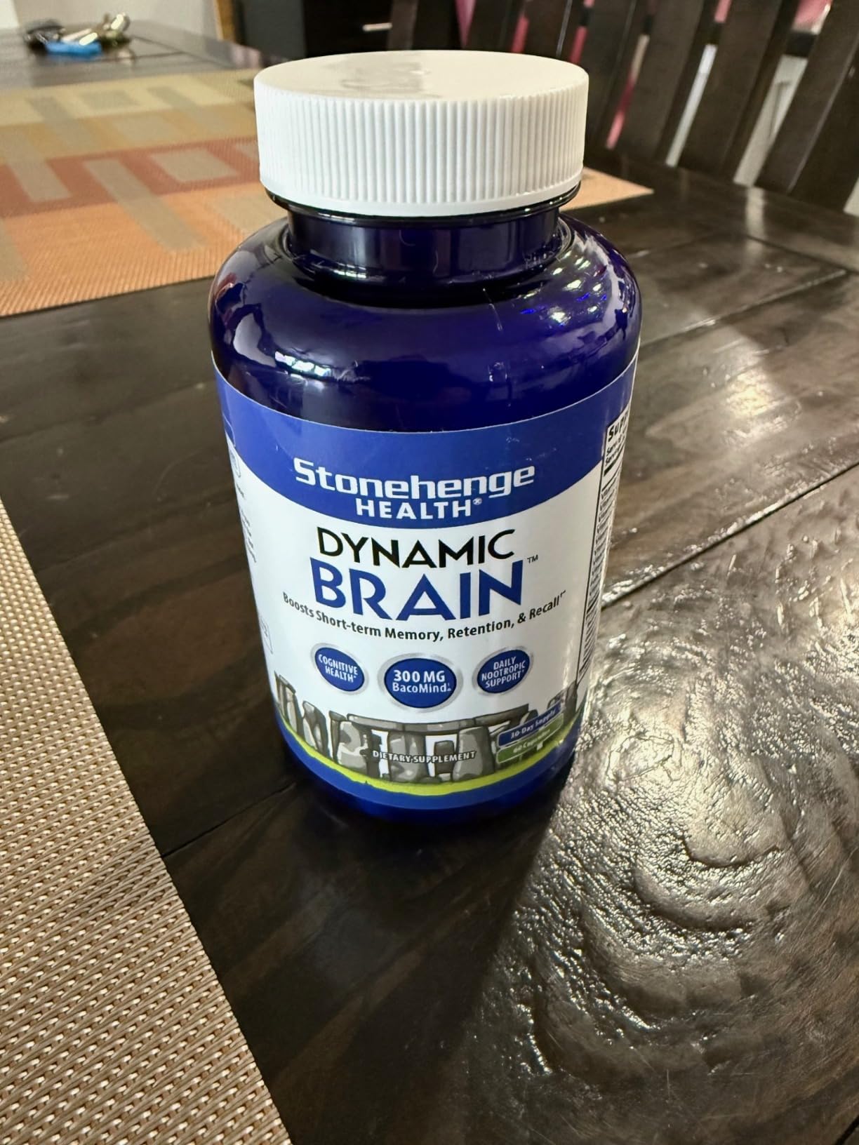 Stonehenge Health Dynamic Brain - BacoMind® Bacopa Nootropic Formula - Memory, Recall & Retention, Phosphatidylserine, Huperzine A, DHA & Choline - 40 Brain-Boosting Ingredients - Non-GMO, 60 Caps customer photo 1