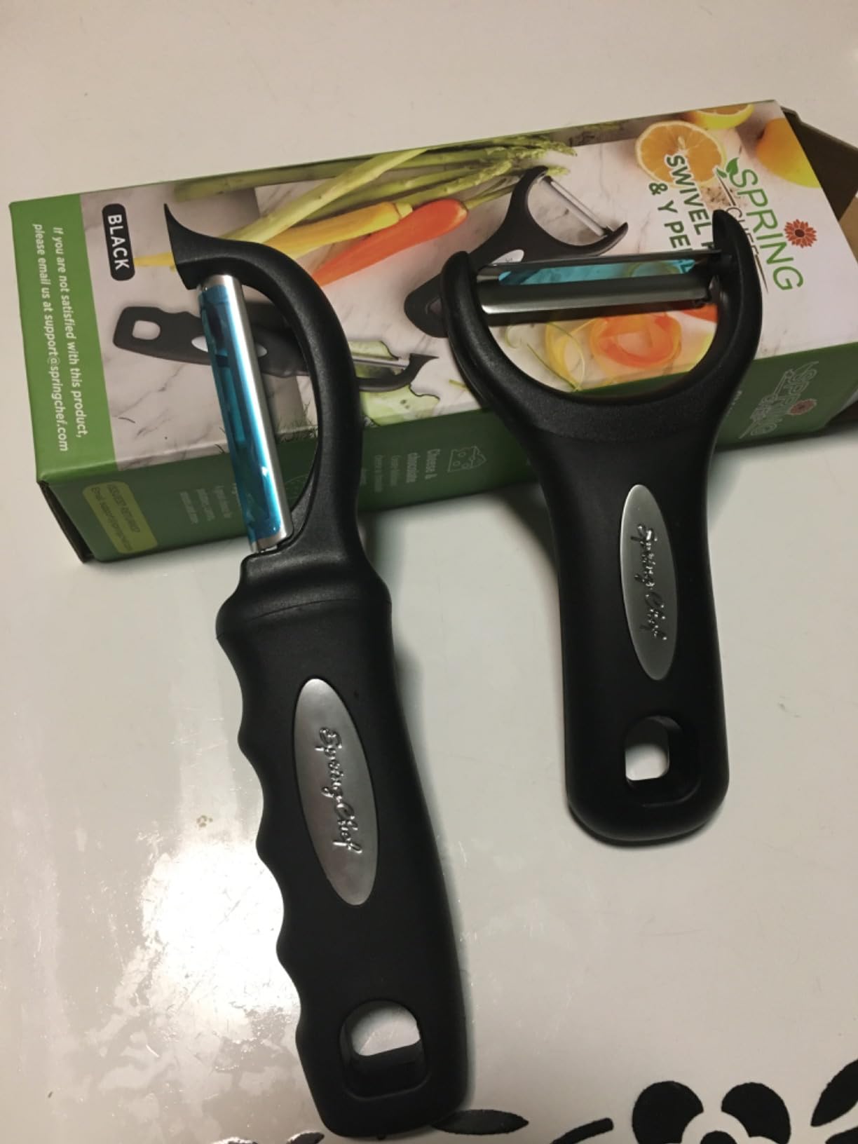 Spring Chef Swivel Vegetable Peeler & Y Potato Peeler Set with Soft Grip Handles customer photo 1