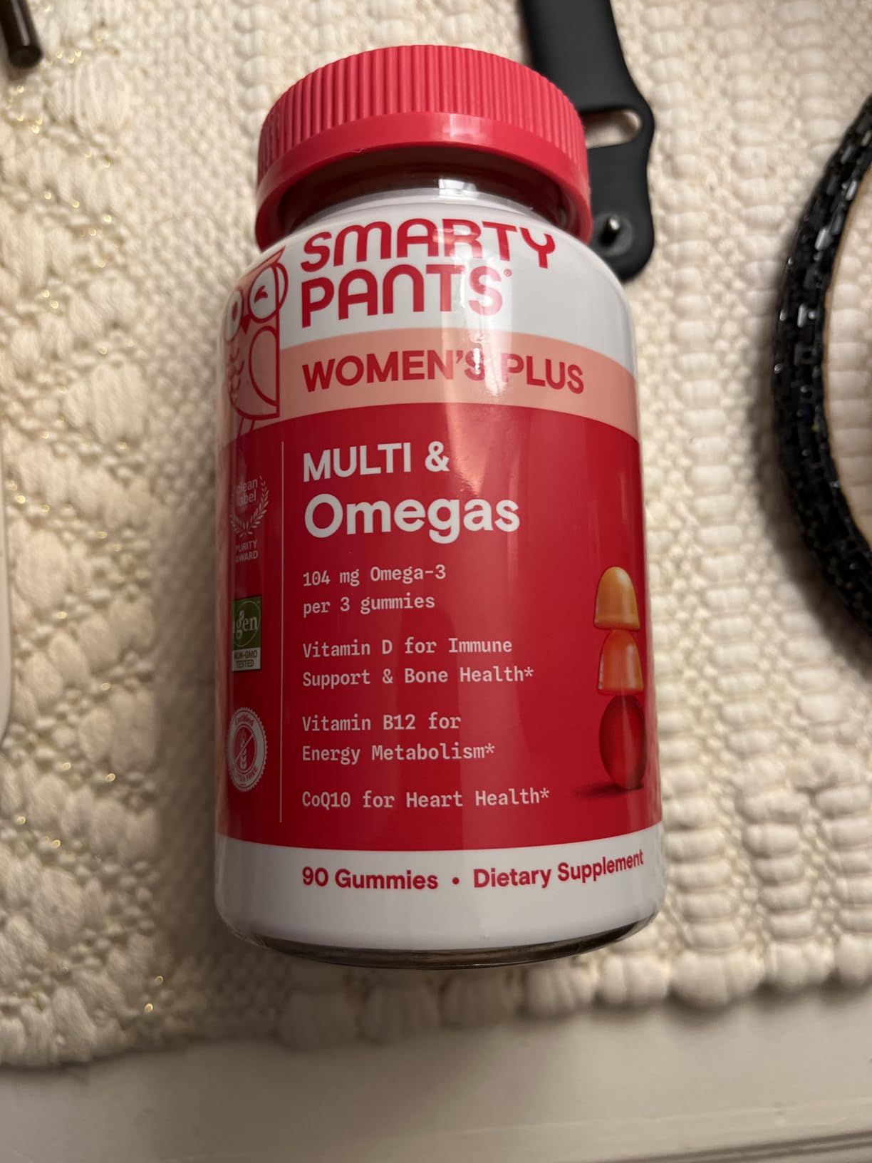 SmartyPants Women's Multivitamin Gummies - Omega 3 DHA/EPA, Methylfolate, CoQ10, Vitamin D3, C, B12, B6, A, K, Zinc, 90 Count customer photo 1