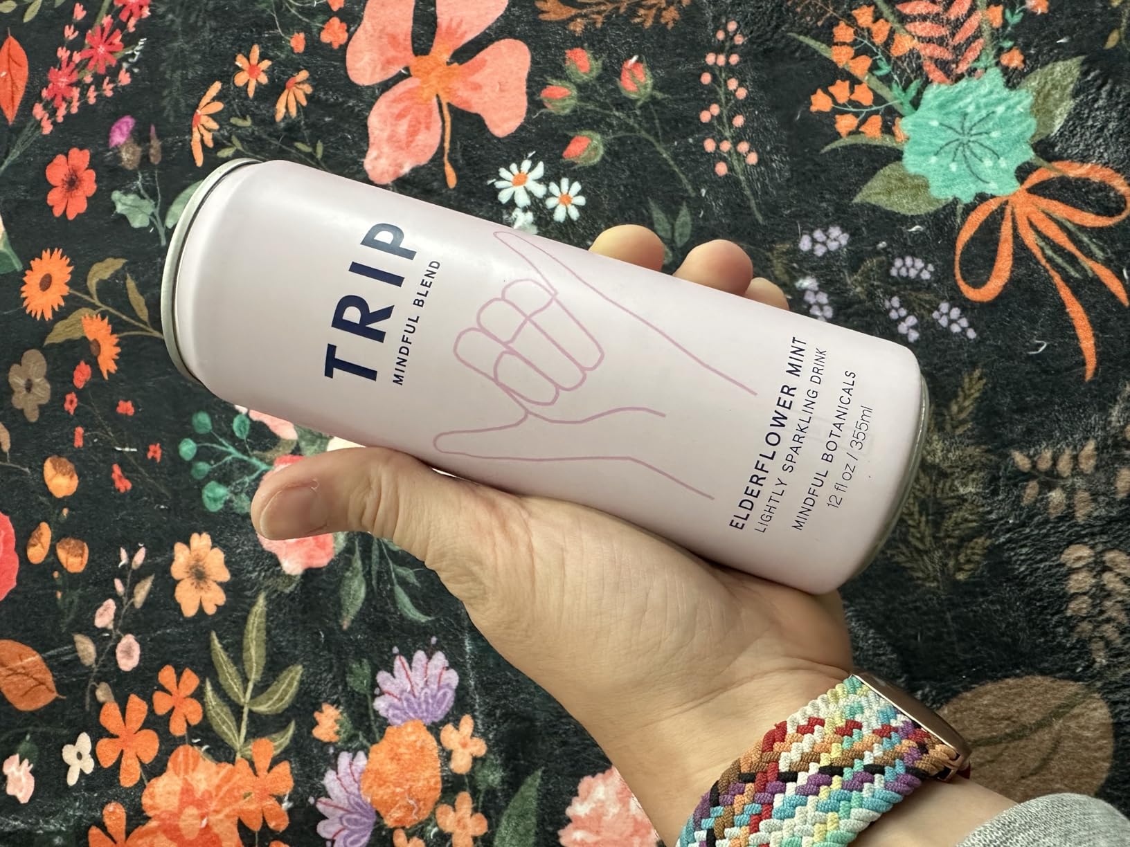 TRIP Lightly Sparkling Adaptogen Drink, Non Alcoholic Drink with Magnesium, Ashwagandha, Lions Mane & L Theanine, No Added Sugar Mocktail, Vegan, Elderflower Mint, 12 Oz, 12Pk customer photo 2