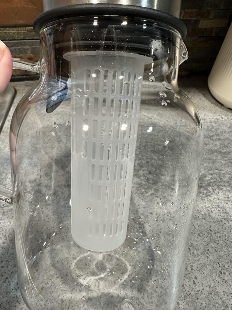 Infusion Pro Glass Fruit Infuser Water Pitcher, Heat Resistant for Hot/Cold Use, Great Iced Tea Pitcher | Tranquil Collection, 2 Qt customer photo 2