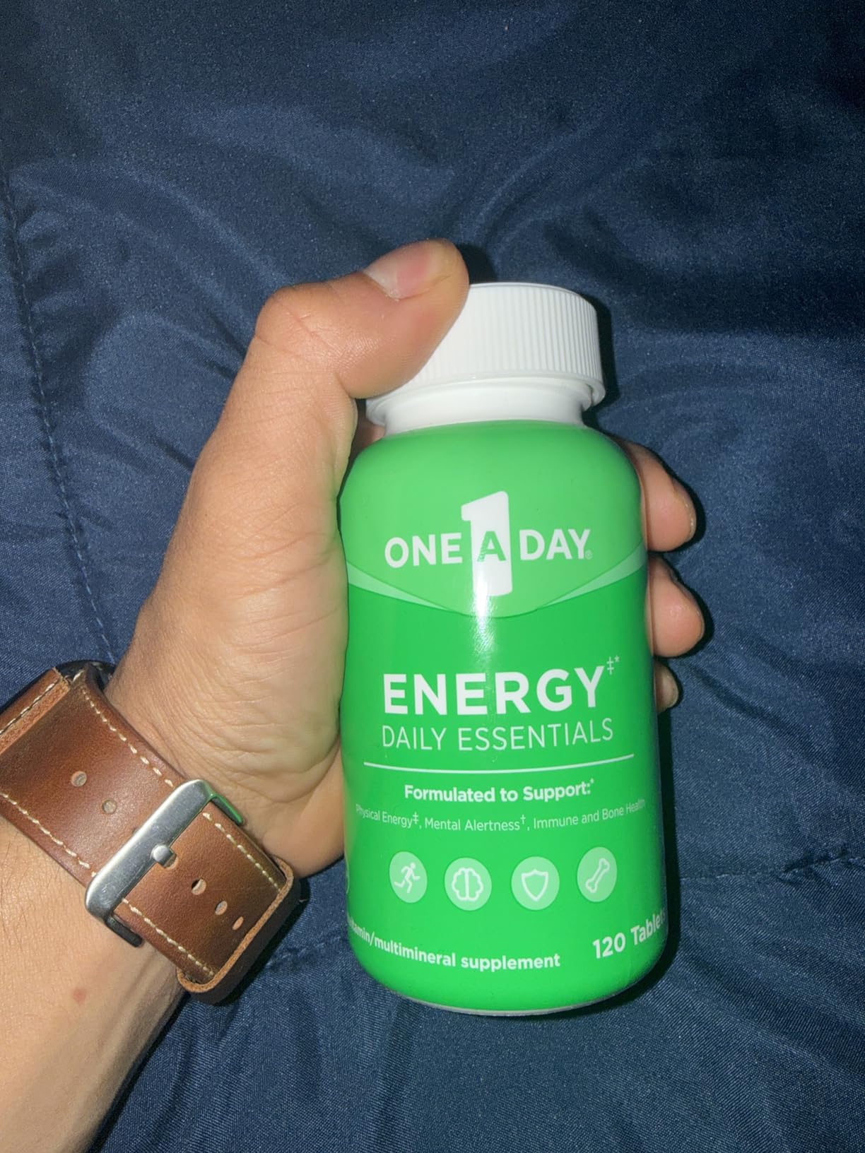 One A Day Energy Daily Essentials Multivitamin, Energy Supplement to Support Mental Alertness and Immune Health with Vitamins A C, D, E, Zinc and Caffeine, 120 Count customer photo 2
