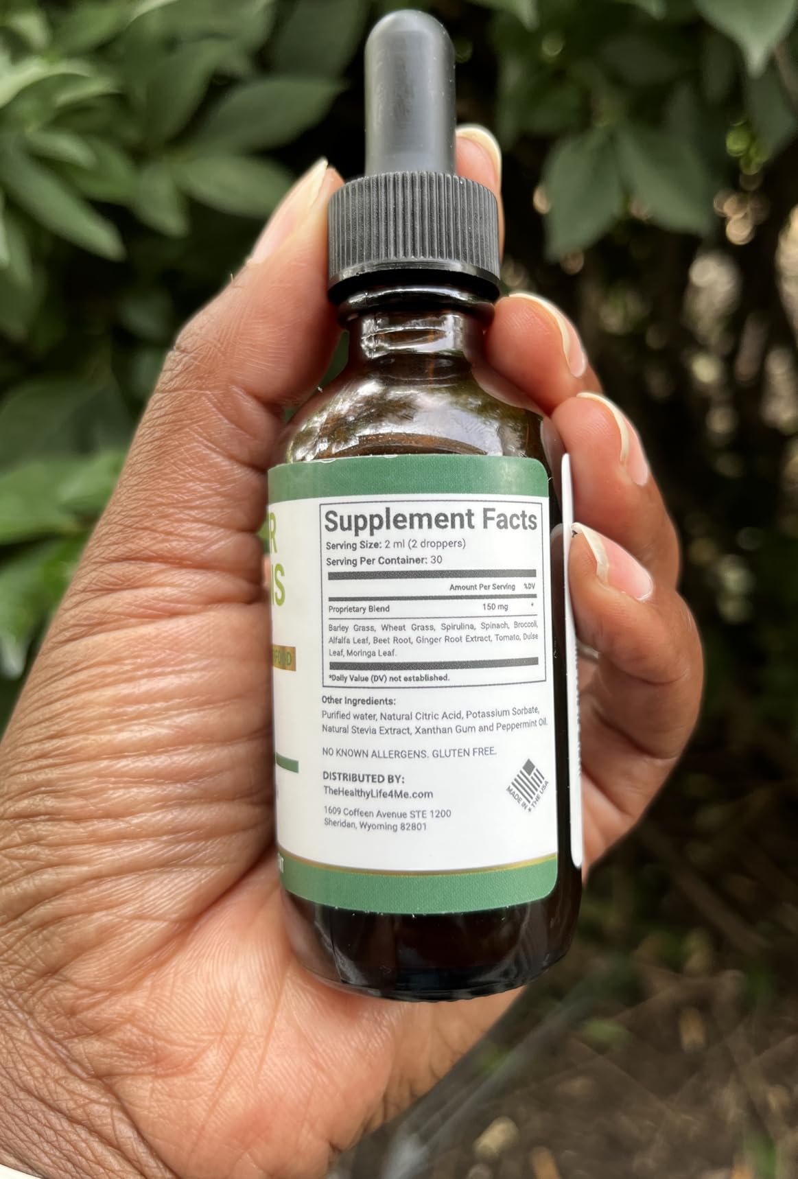 Liquid Super Greens Drops | Powerful Antioxidants | Immune Support | Digestive Health | Peppermint Flavor | by The Healthy Life for Me | 2oz - 30 Day Supply customer photo 1