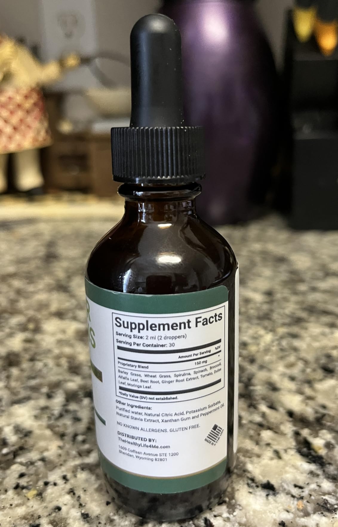 Liquid Super Greens Drops | Powerful Antioxidants | Immune Support | Digestive Health | Peppermint Flavor | by The Healthy Life for Me | 2oz - 30 Day Supply customer photo 2