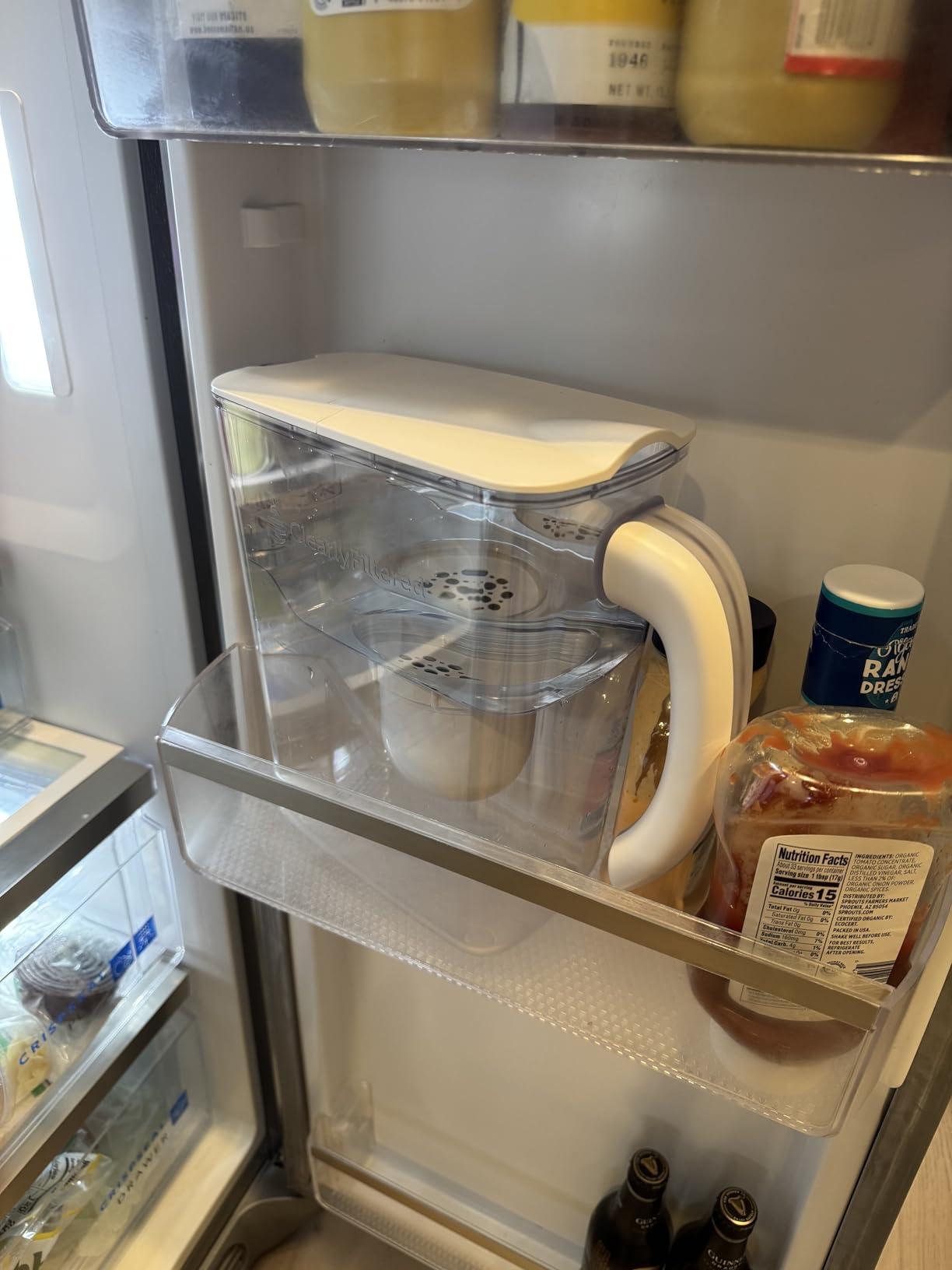 Clearly Filtered Filtered Water Pitcher - 80 Fl Oz, NSF Certified - Targets 365+ Contaminants - Fluoride, PFAS, Lead, Chlorine, Microplastics - BPA/BPS Free - 10 Cup Filter (Pitcher Includes 1 Filter) customer photo 2