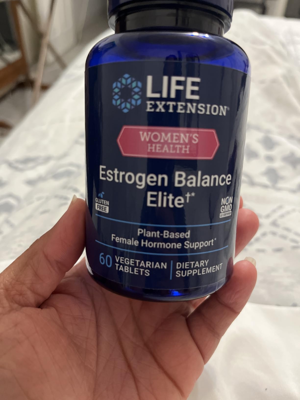 Life Extension Estrogen Balance Elite, Menopause Support Supplement, Hormone Balance, Hot Flashes, Night Sweats, Vaginal Dryness, Gluten-Free, Non-GMO, 60 Tablets customer photo 2