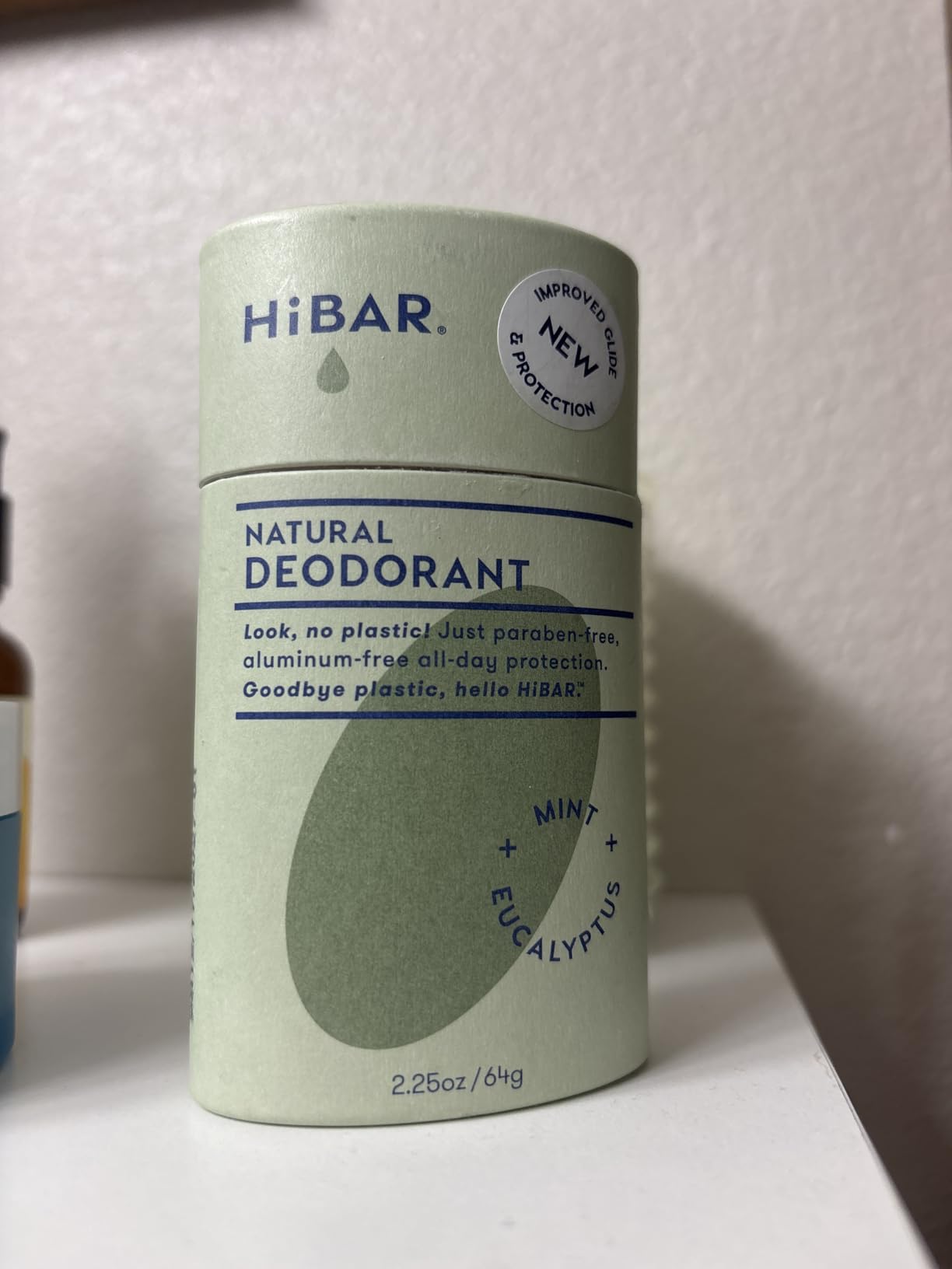 HiBAR - Eucalyptus & Mint Plastic Free Deodorant - Natural Deodorant - All-Day Protection - With Sunflower Seed Wax, Rice Bran & Shea Butter - Plastic, Paraben & Aluminum-Free - Vegan - 1 Pack customer photo 1