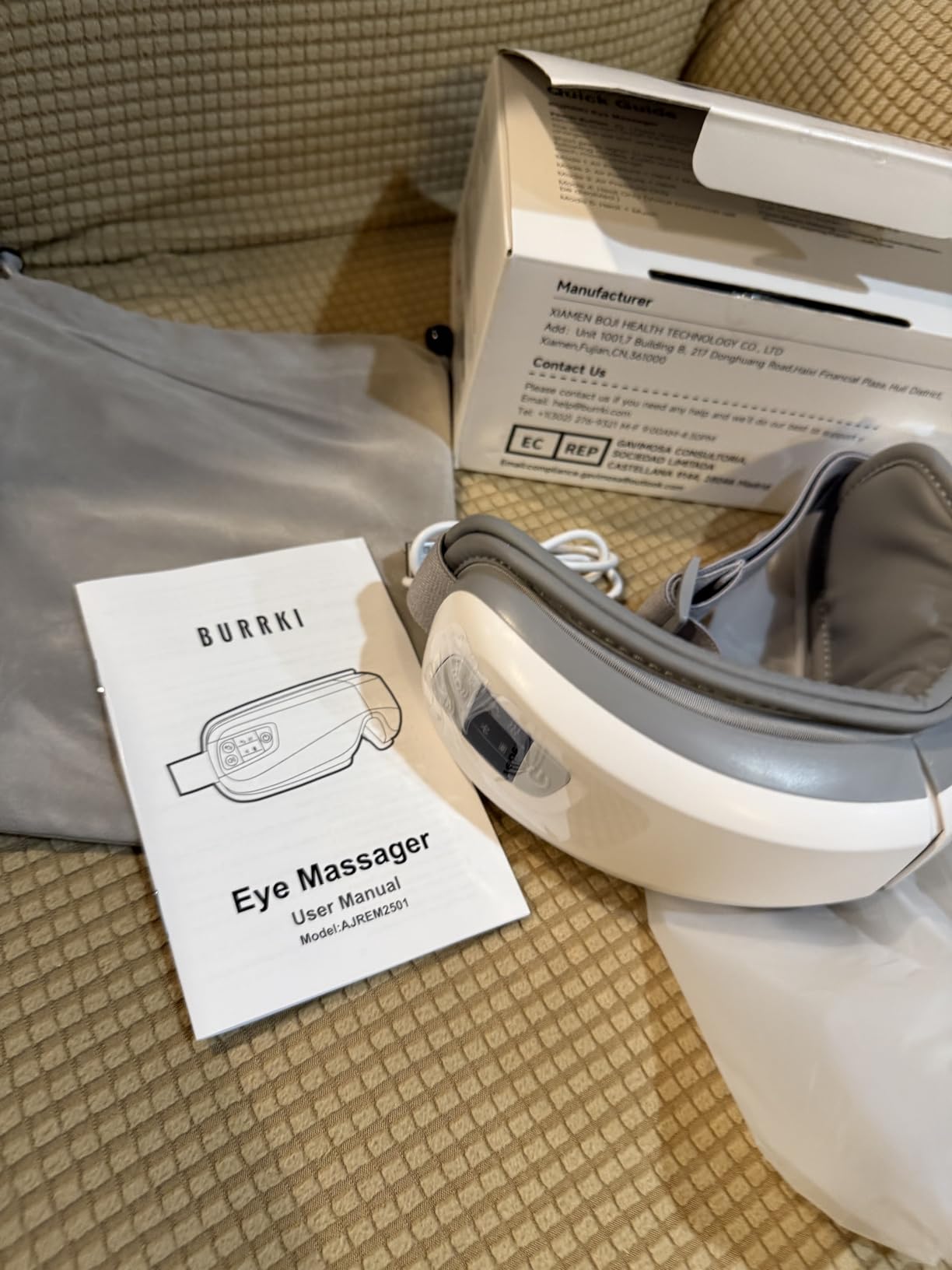 Eye Massager with Heat & Bluetooth Music, Birthday Gift for Dad Mom Men Women, Heated Eye Mask for Migraines Relief, Reduce Strain, Headache Relief and Improve Sleep, Eye Care Device customer photo 1