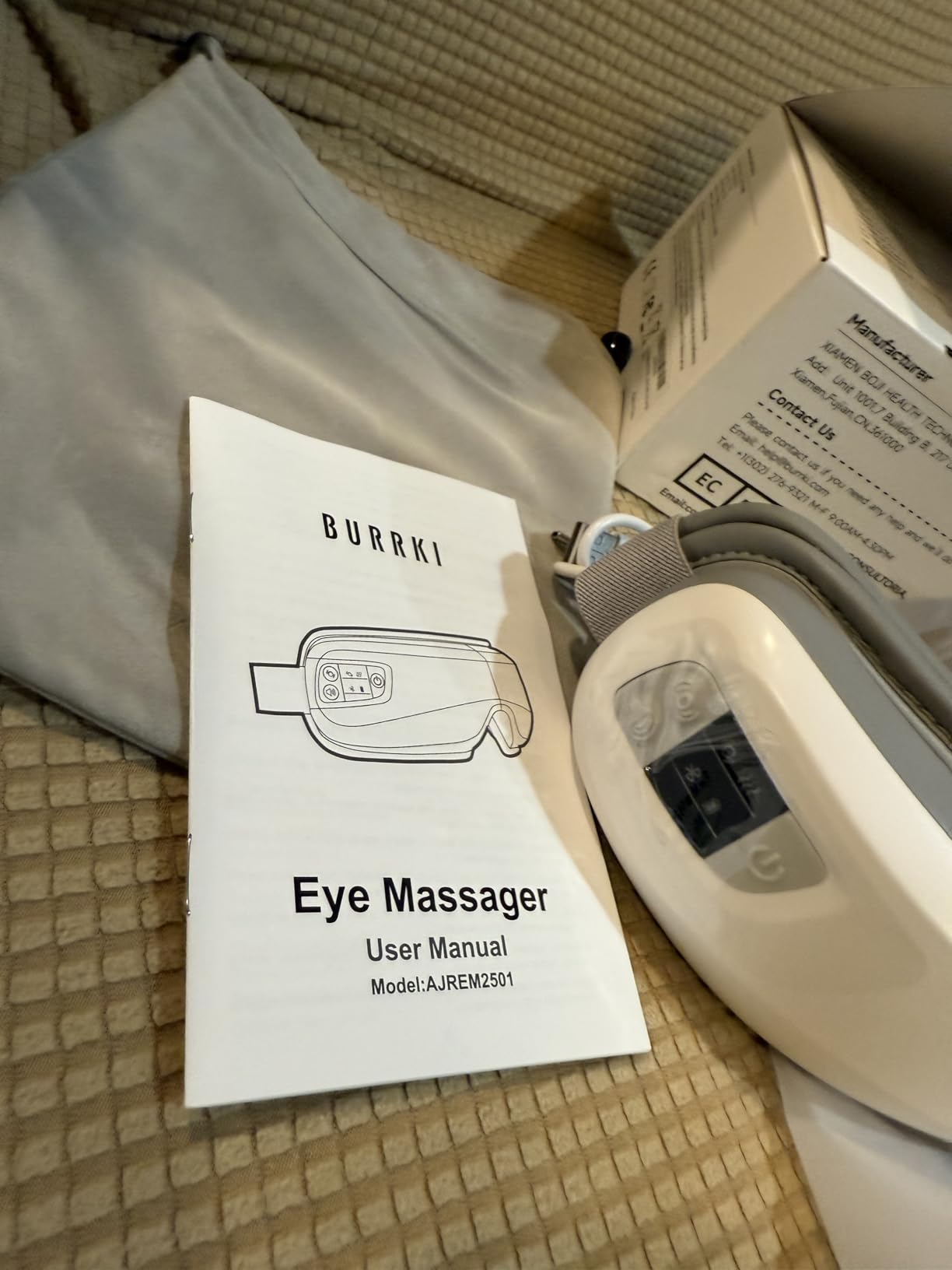 Eye Massager with Heat & Bluetooth Music, Birthday Gift for Dad Mom Men Women, Heated Eye Mask for Migraines Relief, Reduce Strain, Headache Relief and Improve Sleep, Eye Care Device customer photo 2