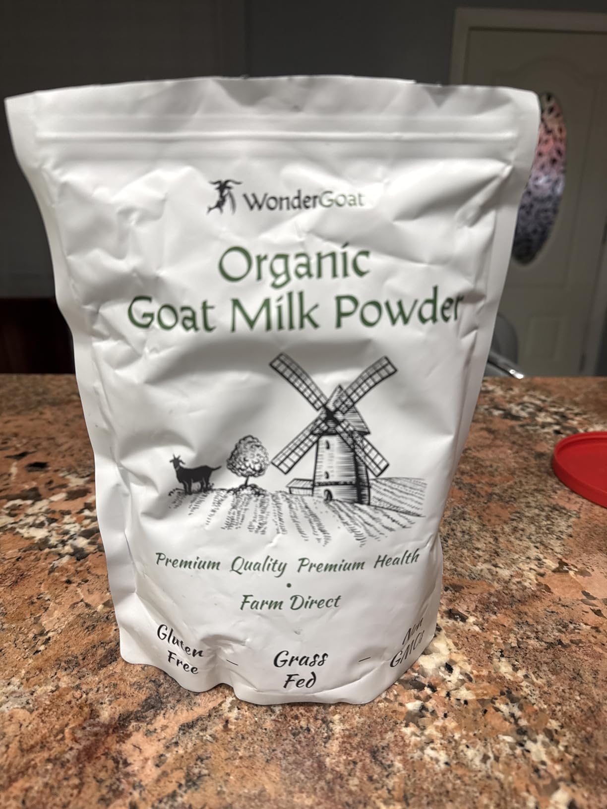 WonderGoat Organic Goat Milk Powder | The Dairy of the World's Tallest People | Supports Brain Health & Digestion with A2 Protein | Grass-Fed, Non-GMO | 1 Pound Bag customer photo 1
