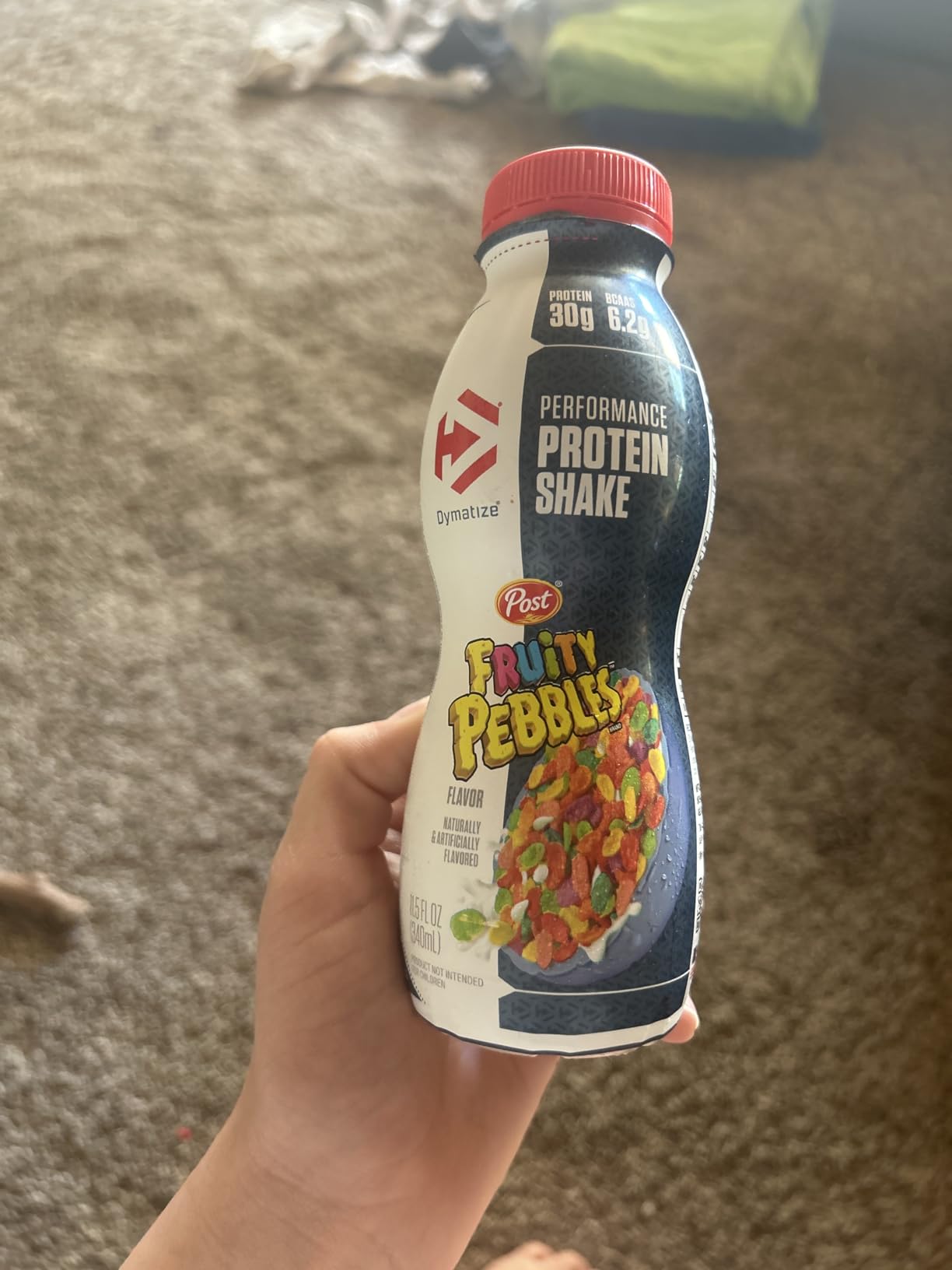 Dymatize Performance Protein Shake, Fruity Pebbles, 30g Protein, 6.2g BCAA for Muscle Recovery, No Added Sugar, Low Fat, 24 Vitamins and Minerals, Gluten-Free, Ready to Drink, On-the-Go Snack, 11.5fl oz, 12 pack customer photo 2