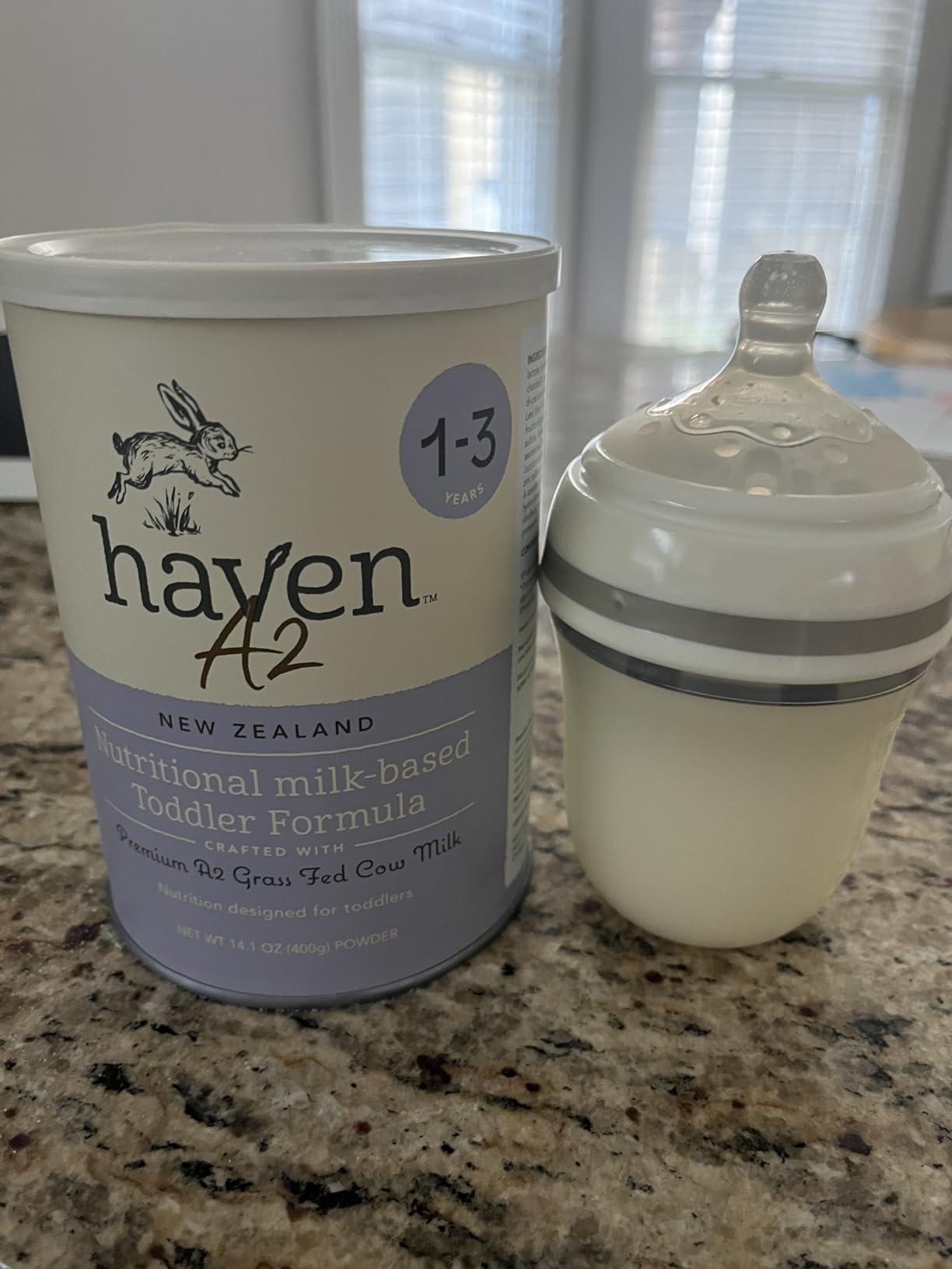 Haven A2 Cow Toddler Formula, Grass Fed Cow Milk Powder for Toddlers With Protein, Probiotics, Prebiotics, Lutein and Omega 3 Dha, Easy Digestion Formula, Non GMO, American Made, 14.1 Oz customer photo 1