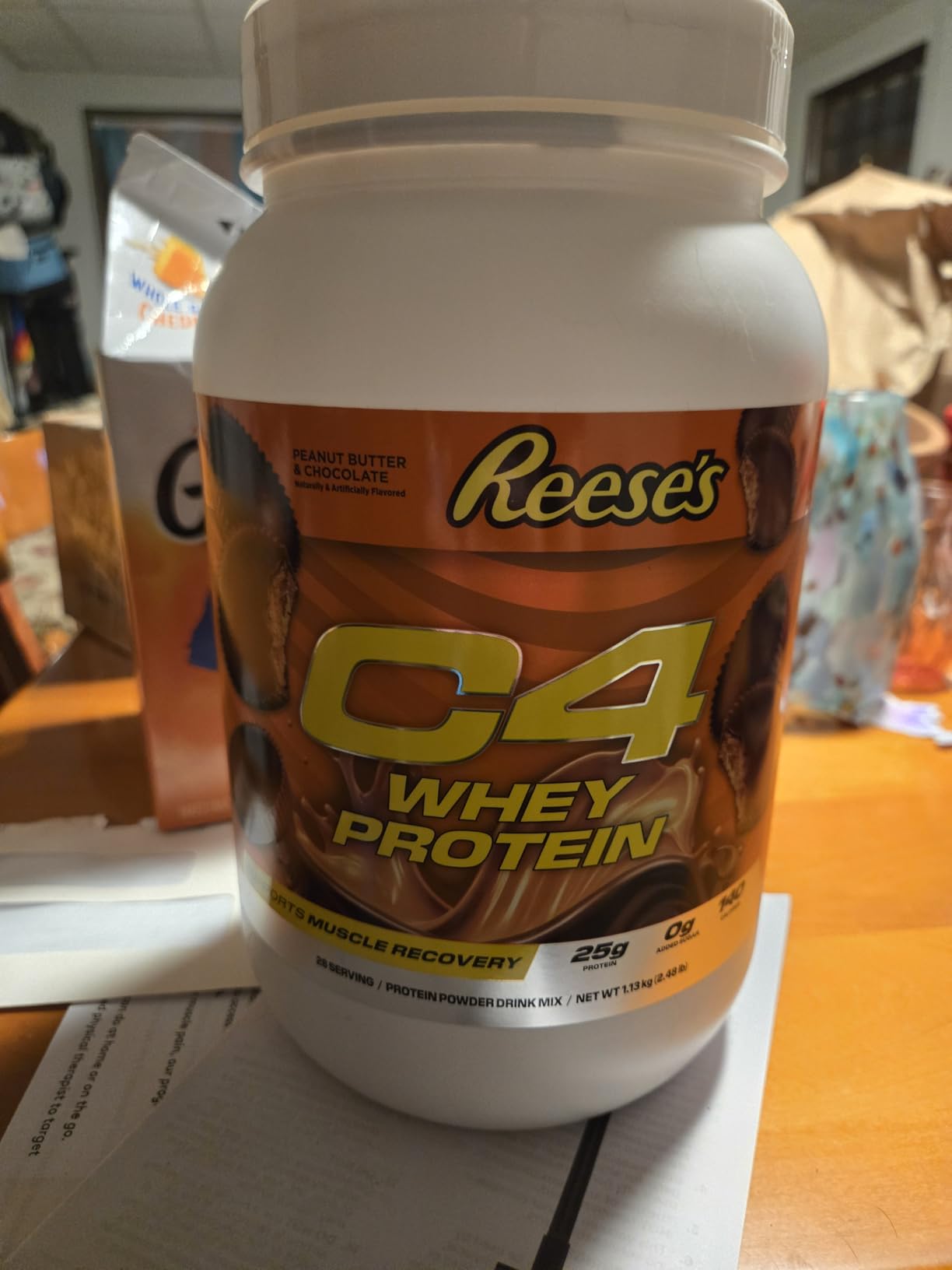 C4 Whey Protein Powder, Reese's Peanut Butter & Chocolate - 25g Protein, 0g Added Sugar, 140 Calories Per Serving, Supports Muscle Recovery, 28 Servings, Premium Whey for Post-Workout customer photo 1