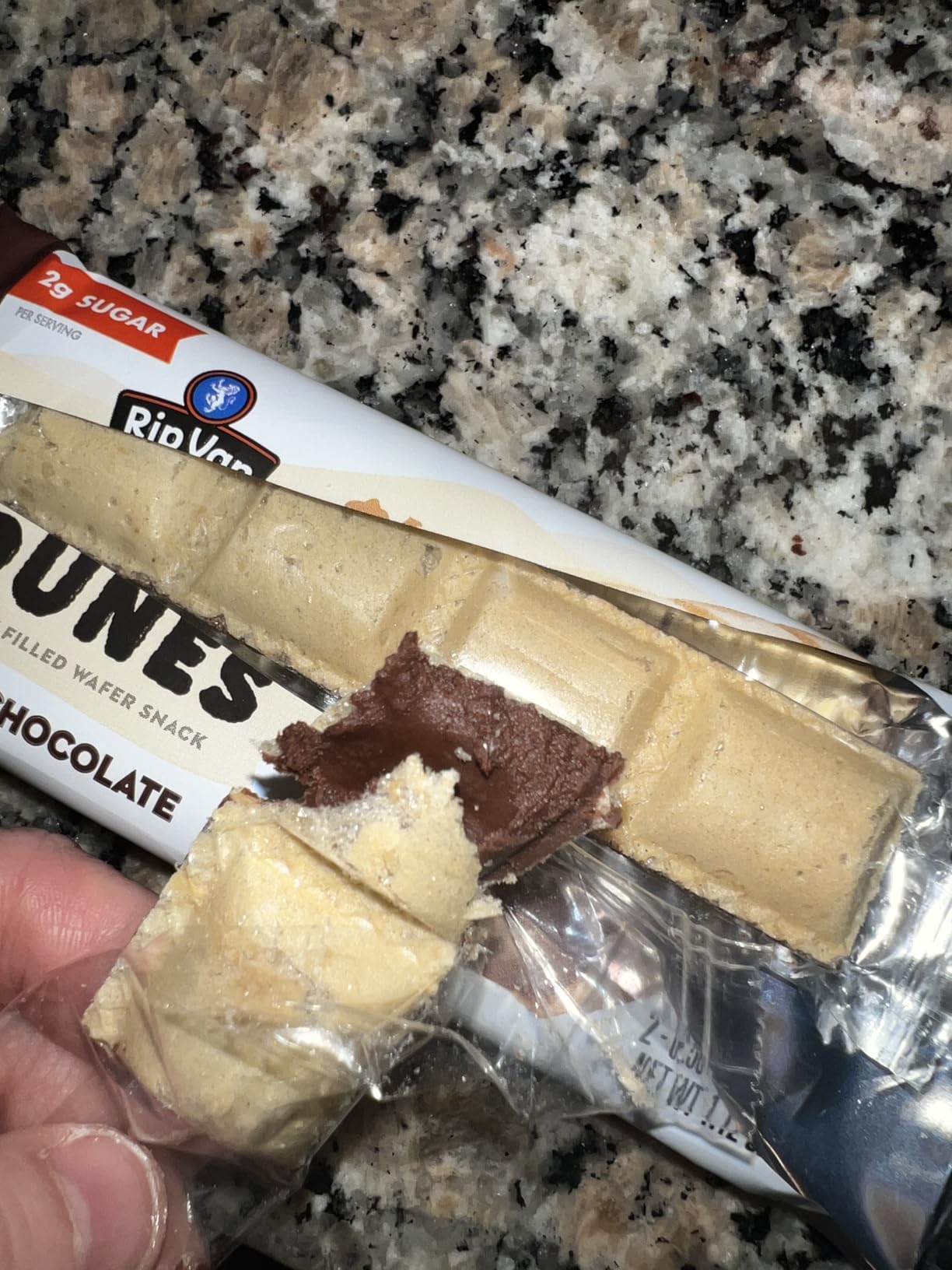 Rip Van Crispy Dunes Vegan Dark Chocolate Wafer Sticks Low-Calorie Snack with Dark Chocolate Cream Filling, 90 Calories, Non-GMO, Prebiotic Fiber - 12 Pack customer photo 2