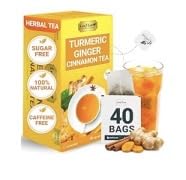 LeafLea 40 Turmeric Ginger Cinnamon Tea Bags, 100% Natural Ingredients Herbal Tea, Turmeric Ginger Herbal Blend for Wellness, Vegan, No Sugar, Caffeine-Free, Individually Wrapped for Freshness customer photo 2