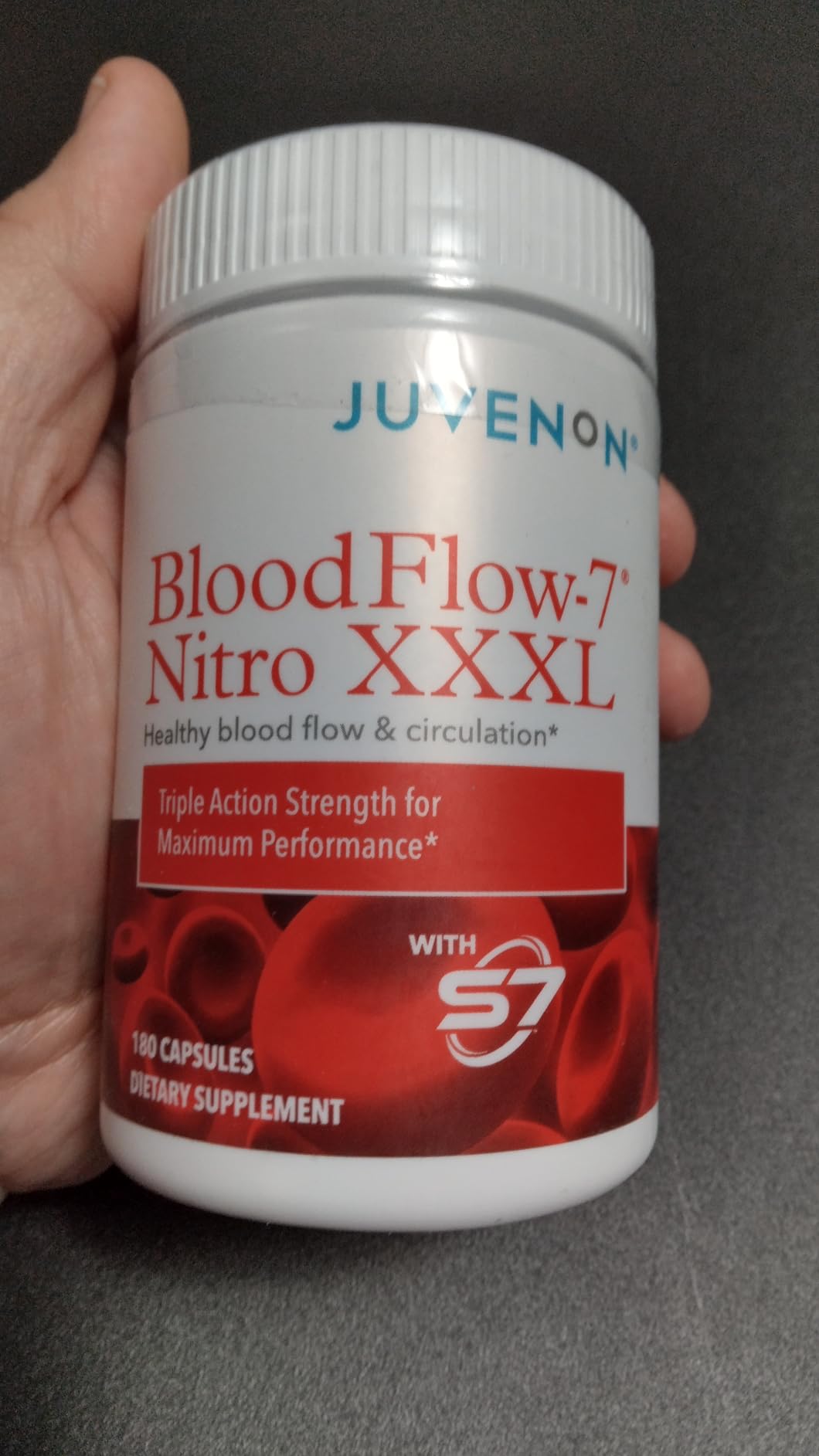 Juvenon BloodFlow-7 XXXL Nitric Oxide Supplements for Men & Women - More Powerful, Longer Lasting Natural Nitric Oxide Booster with Nitrosigine + S7 - Blood Flow & Circulation Support (1-Pack) customer photo 2