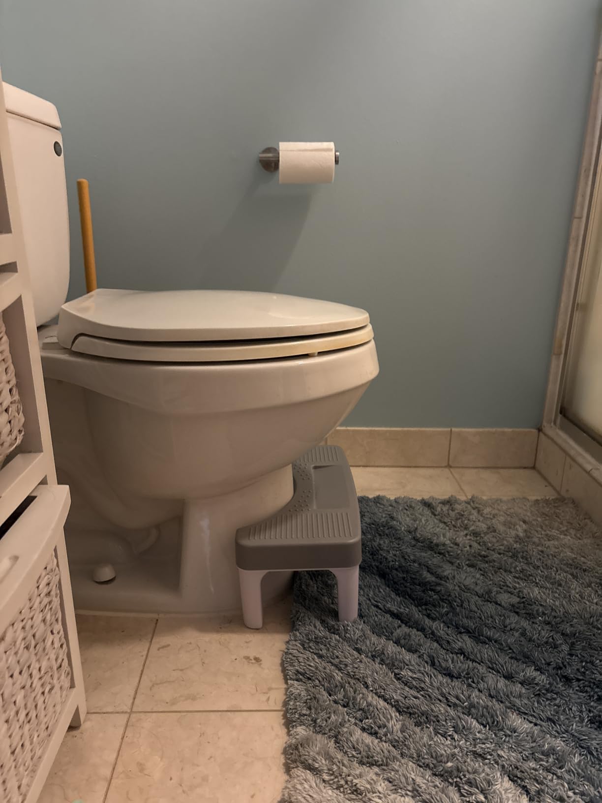 6.8 Inch Toilet Stool for Bathroom, Hoissuem Non-Slip Potty Stool for Pooping, Hoissuem Toilet Step Stool for Adults/Seniors/Kids customer photo 2