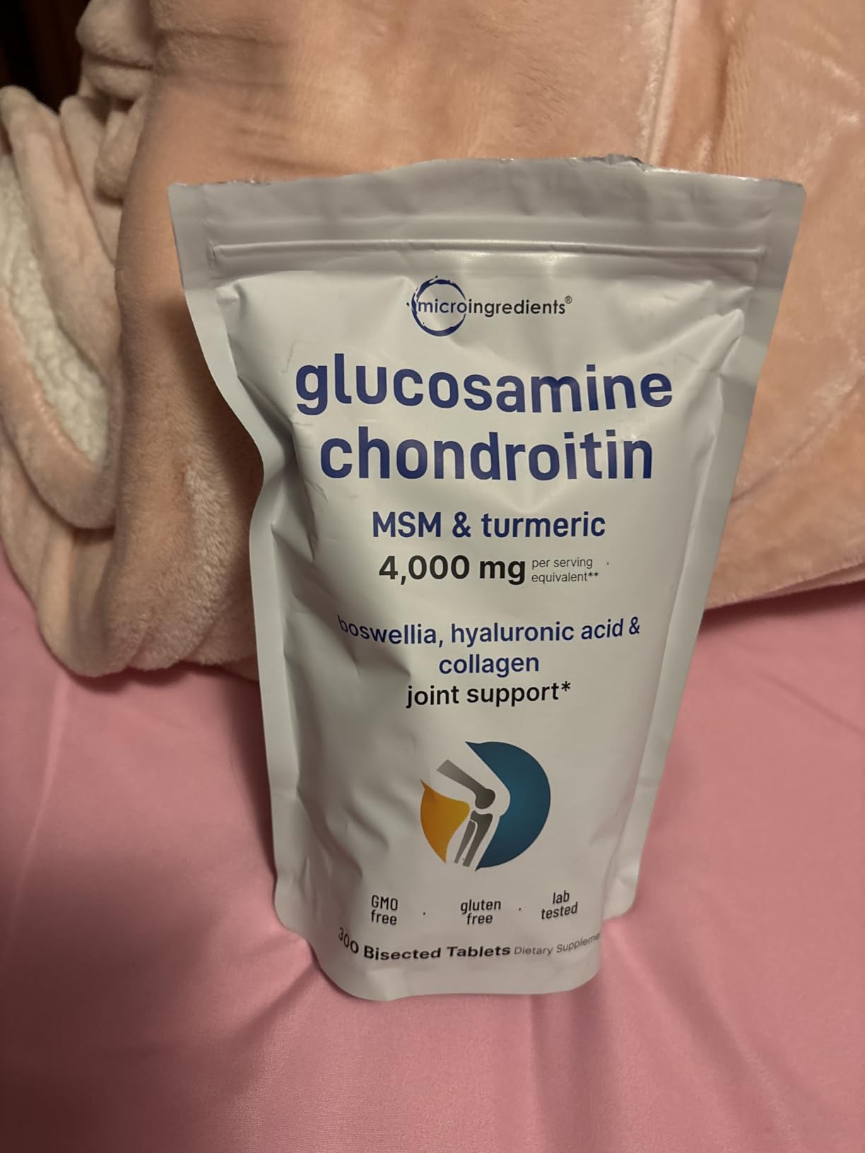 Micro Ingredients Glucosamine Chondroitin MSM and Turmeric Supplement, 300 Bisected Tablets | Joint Supplements for Men & Women* | 7-in-1 with Boswellia, Hyaluronic Acid, & Collagen Complex customer photo 1