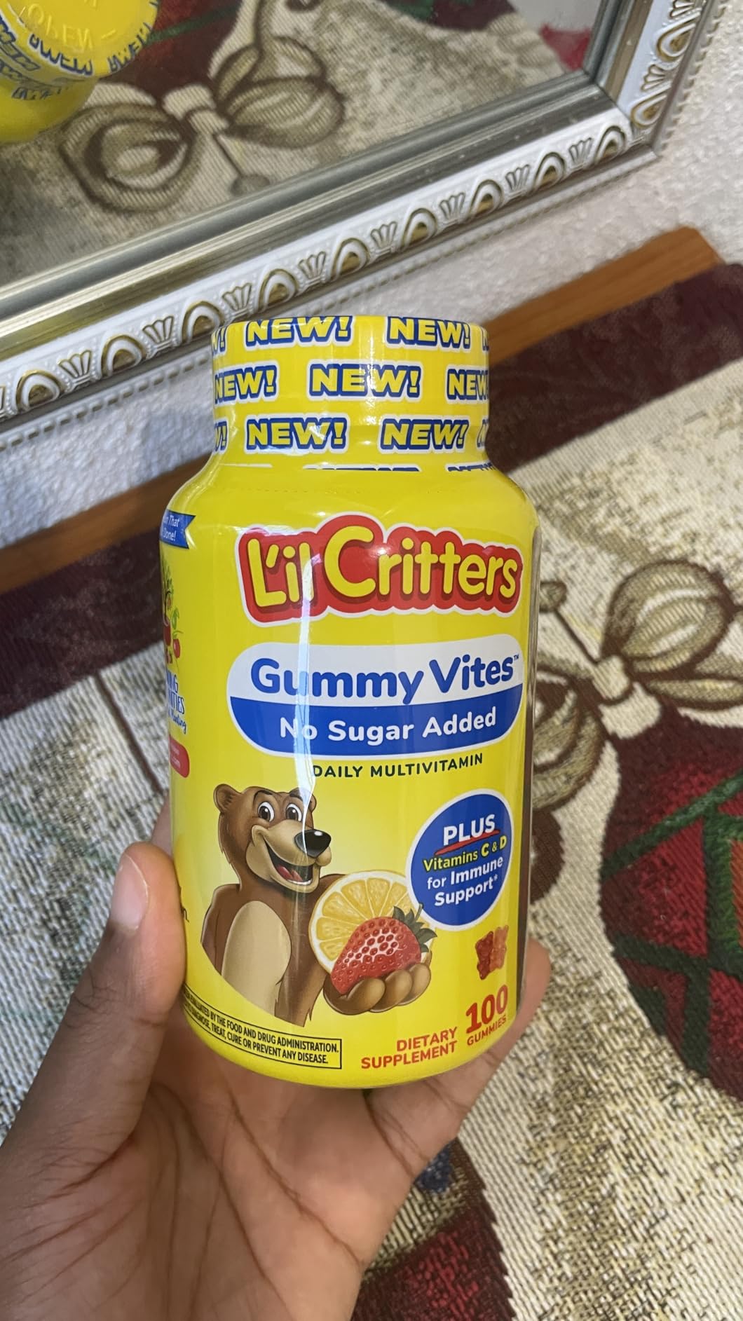 L'il Critters Kids Multivitamin Gummies | 100 Count | Gummy with Vitamins A, C, D, E | Assorted Fruit Flavors | No Sugar Added | Gluten Free Children's Supplement customer photo 1
