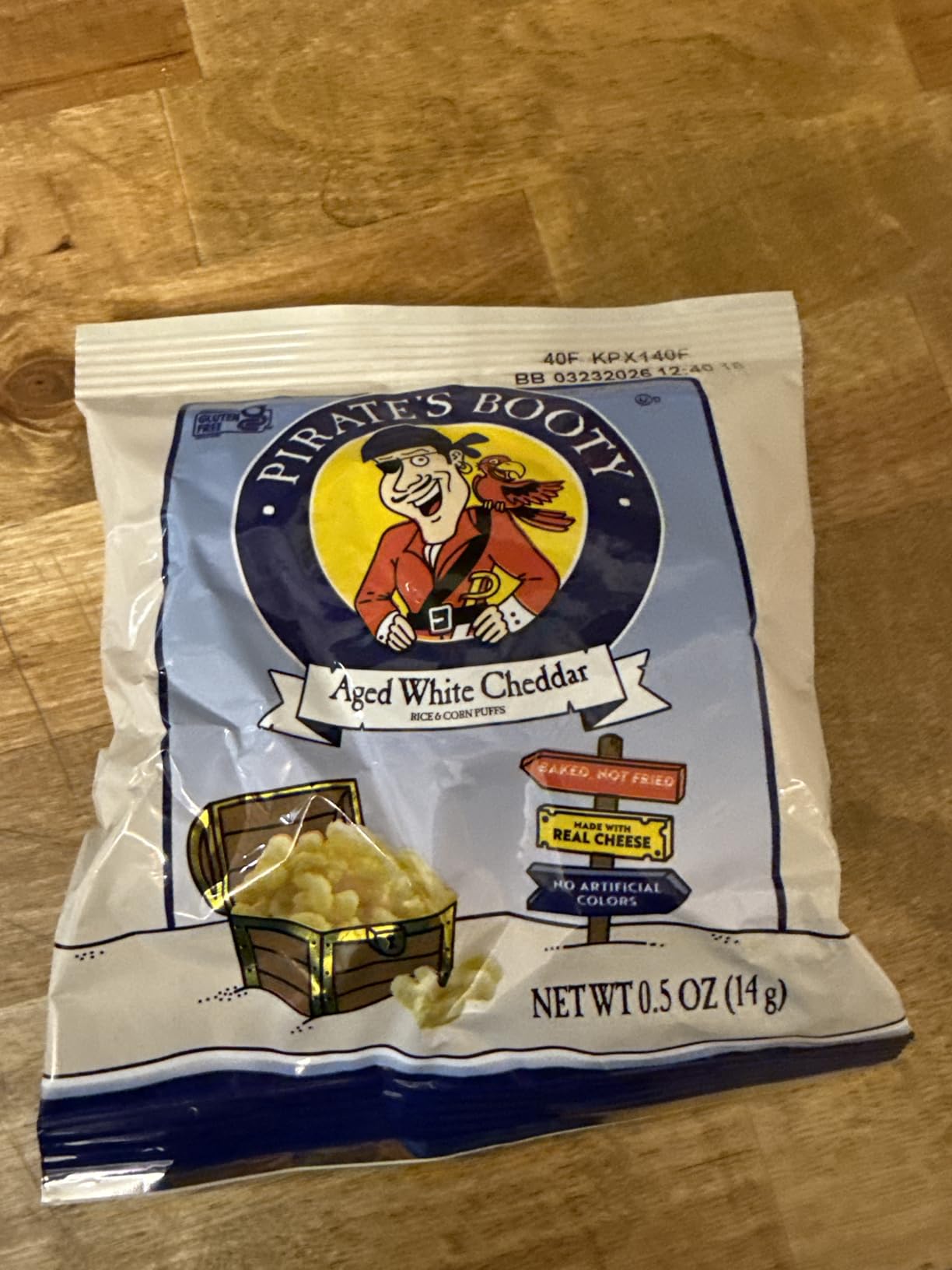 Pirate's Booty Aged White Cheddar and Cheddar Blast Cheese Puffs Variety Pack, Gluten-Free, Kids Snacks, 0.5oz and 0.75oz (18ct) customer photo 1