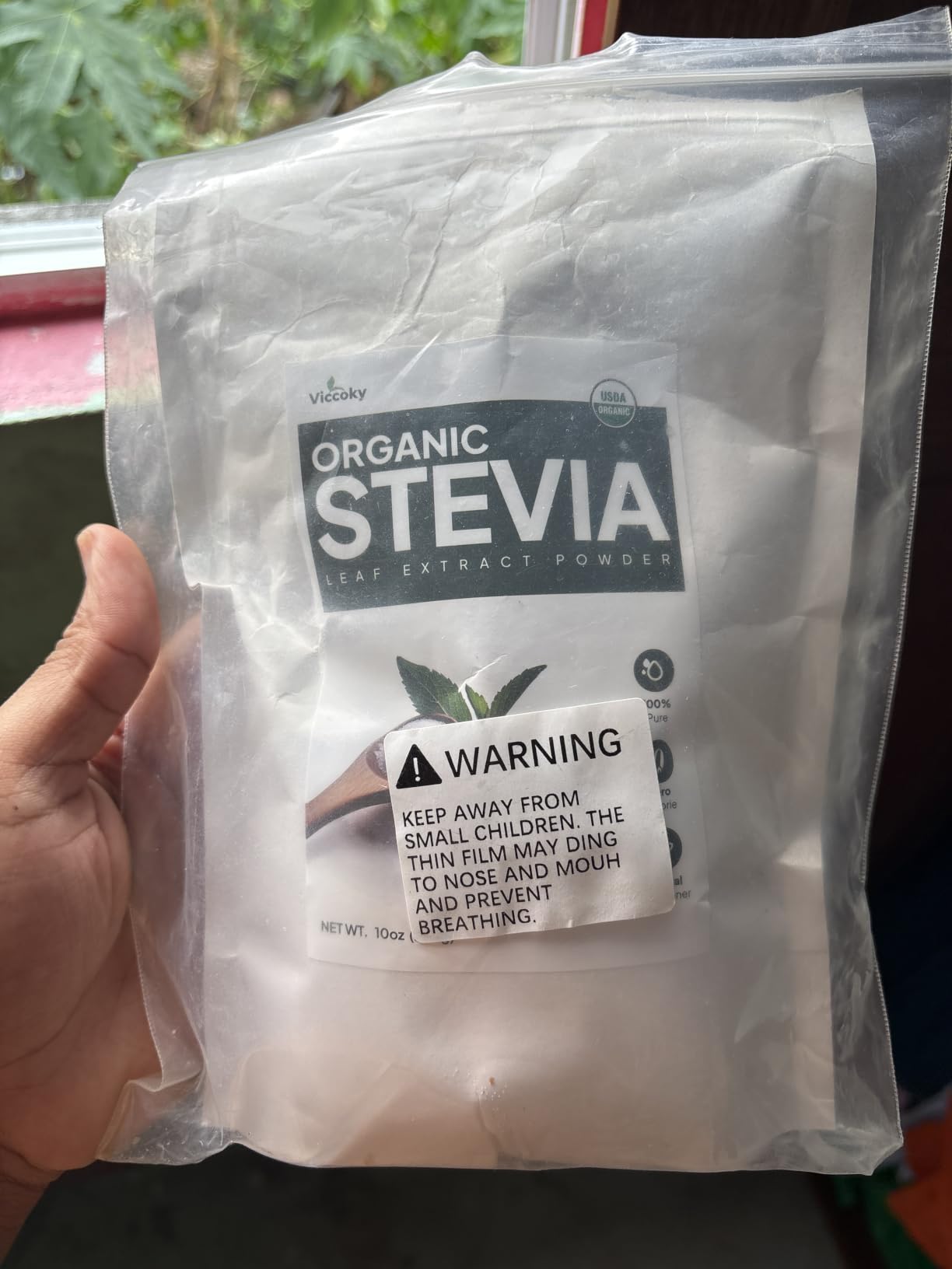 Viccoky Organic Stevia Powder 6oz, Pure Stevia Extract Powder, Sugar-Free & 0 Calories, No Additives, Sugar Substitute customer photo 1