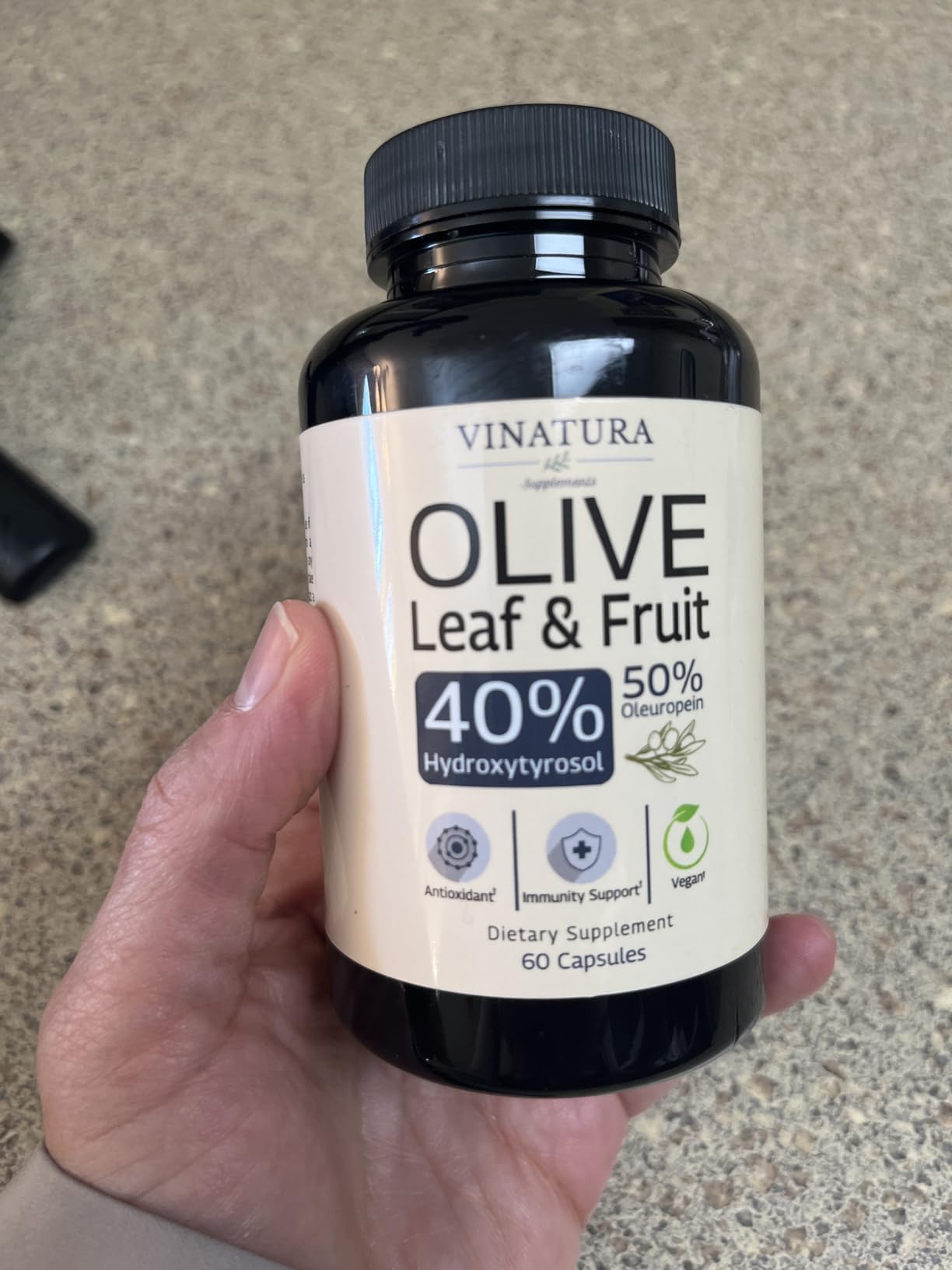 VINATURA Hydroxytyrosol Supplement, Olive Leaf Extract - 40% Hydroxytyrosol Olive Fruit Extract, 10% Oleuropein Olive Leaf Extract Capsules - 60 Capsules customer photo 2