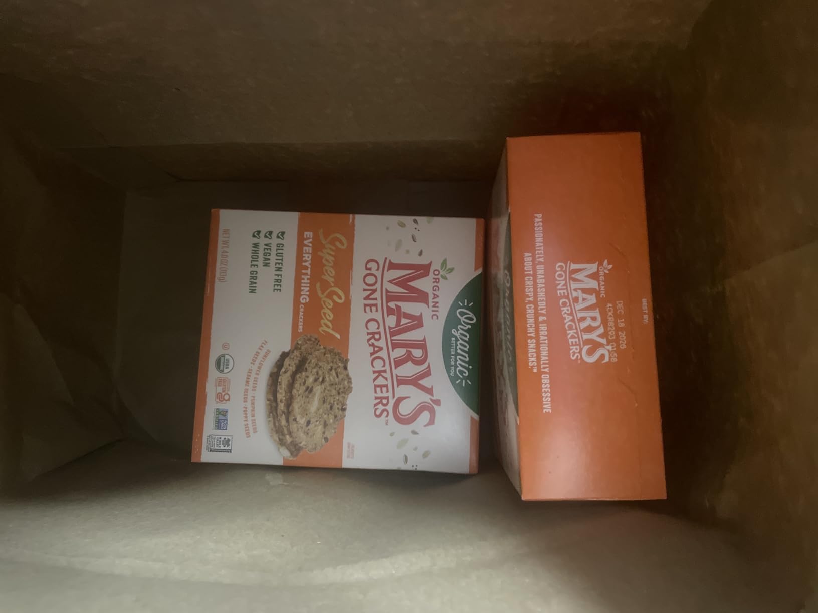 Mary's Gone Crackers Super Seed Crackers, Everything, 4 Ounce (Pack of 1), Organic Plant Based Protein, Gluten Free customer photo 2