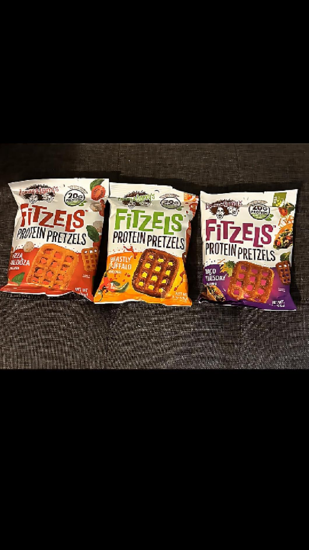 Lenny & Larry's FITZELS Variety Pack, 3 Flavors, 12 Count- Savory Pretzel Snacks Incredibly Tasty, High Protein Salty, Vegan, 20 g's of Plant Based Protein, 3 oz Each customer photo 2