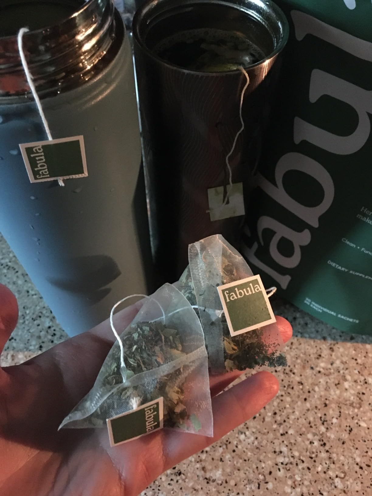 Fabula Menopause Herbal Tea - Organic Herbal Blend for Menopause Support, with Peppermint, Lemon Balm & Black Cohosh - Caffeine-Free, Stress Relief, 20 Biodegradable Sachets customer photo 1