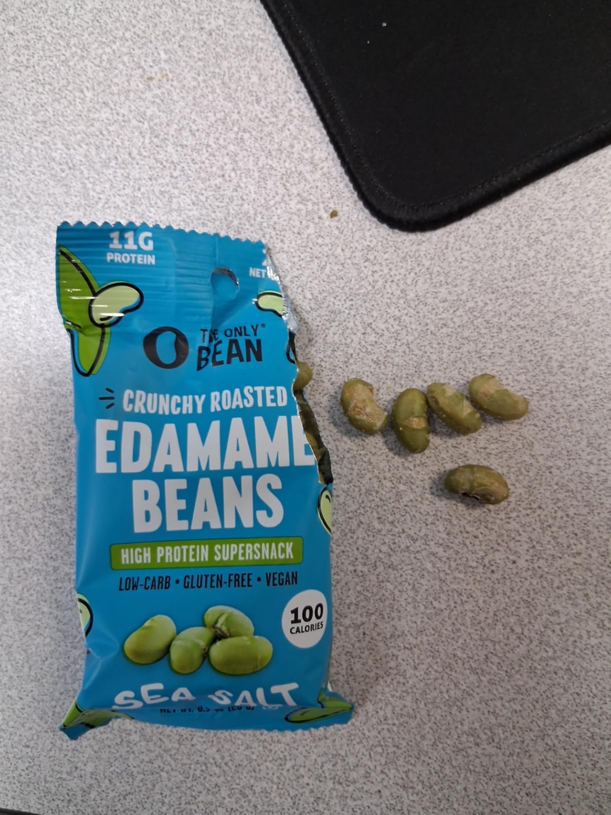 The Only Bean High Protein Snacks, Healthy Office Snacks, Healthy Snacks for Adults and Kids for Lunch, Vegan, Low Carb & Gluten Free - Edamame Beans Snack, Variety Pack - 0.9oz (Pack of 45) customer photo 1