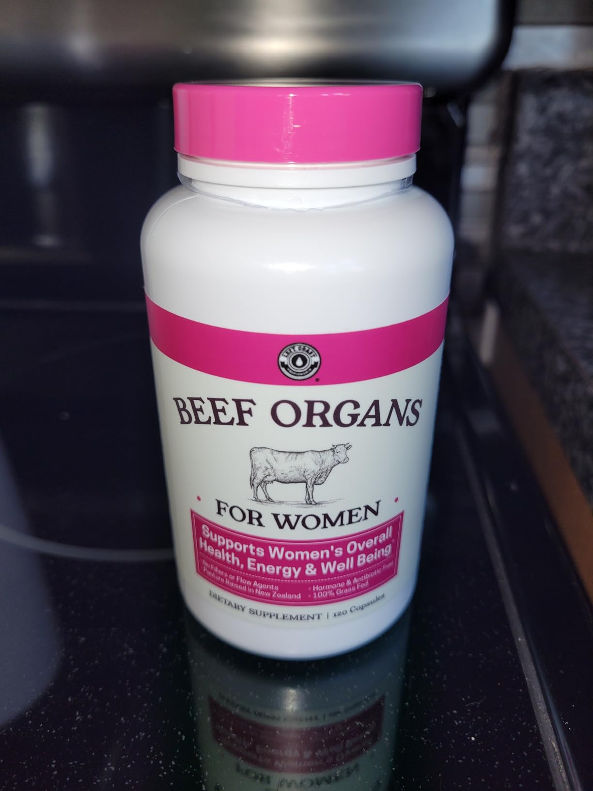 Beef Organ Supplement for Women - Beef Liver, Kidney, Heart and Uterus Tissue, Supports Women's Overall Energy and Health - Pasture Raised in New Zealand - No Fillers or Flow Agents - 120 Capsules customer photo 2